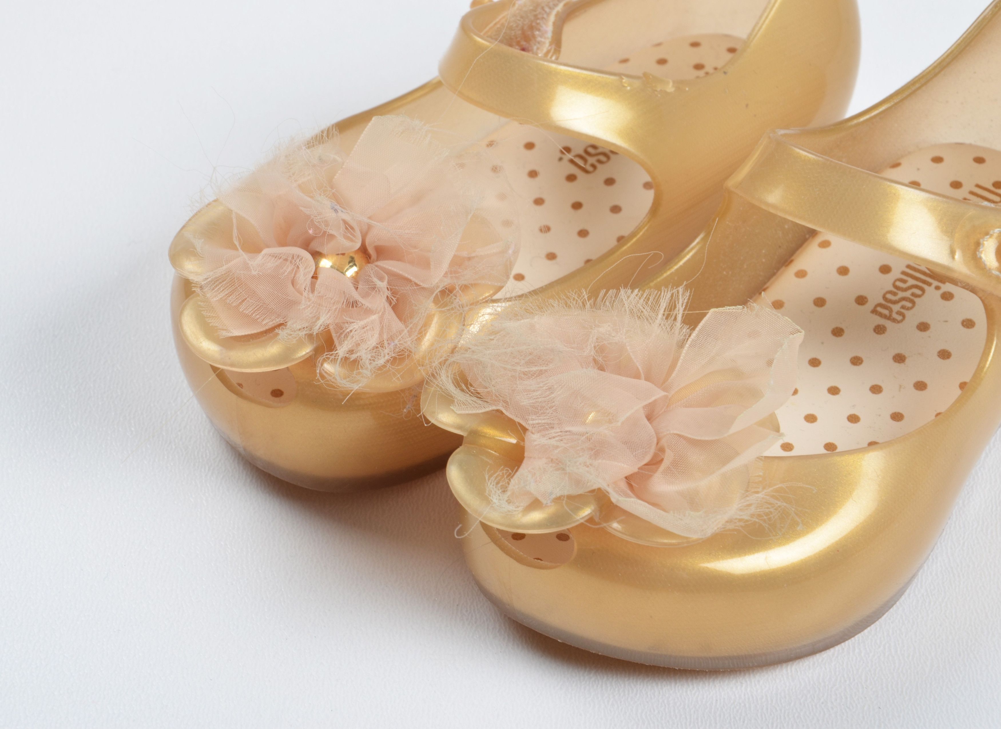 Melissa Mini Melissa Jelly Mary Jane Ballet Flats Girls Bow Shoes Size US 6 / IT 36 - 4 Thumbnail