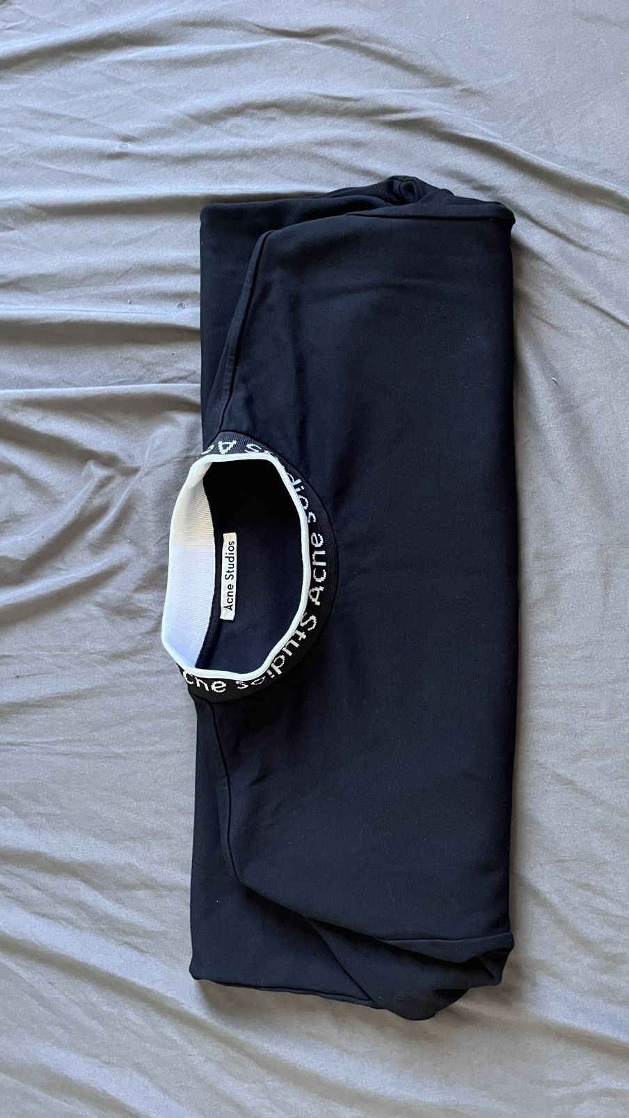 Acne Studios Logo Mock Neck Tee Black/White Size US M / EU 48-50 / 2 - 4 Thumbnail