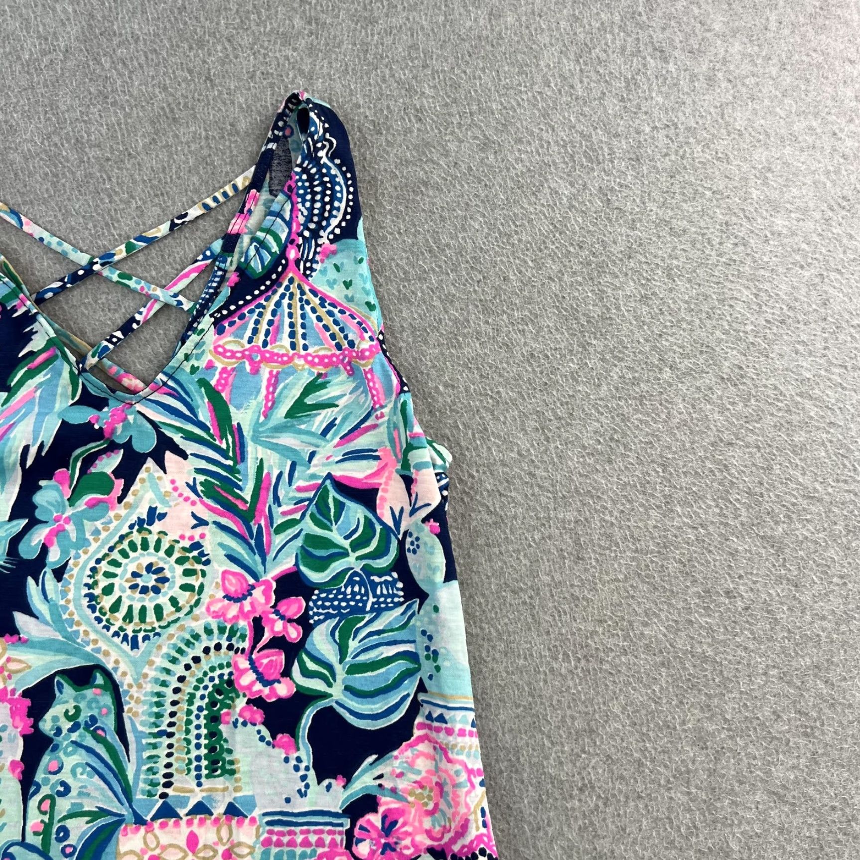 Lilly Pulitzer Lilly Pulitzer Dress Womens XXS Tropical Tank Crisscross Summer Casual Resort Sundress Size XXS / US 00 / IT 34 - 7 Thumbnail