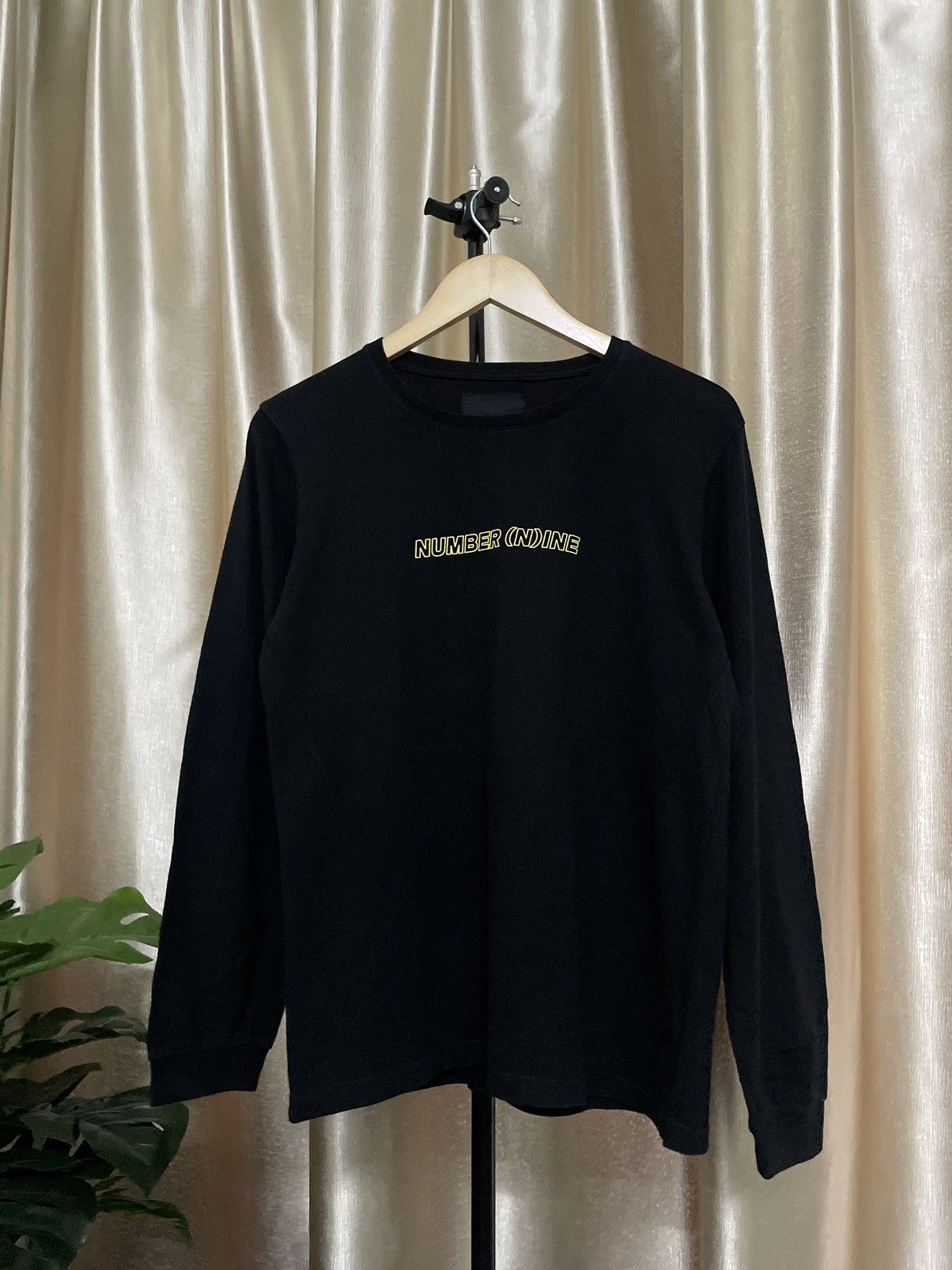 Number (N)ine NUMBER NINE Black Long Sleeve T-Shirt | Grailed