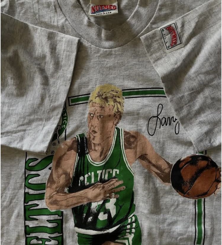 Nutmeg NBA Larry Bird Vintage Tee 1990 Size US M / EU 48-50 / 2 - 4 Thumbnail