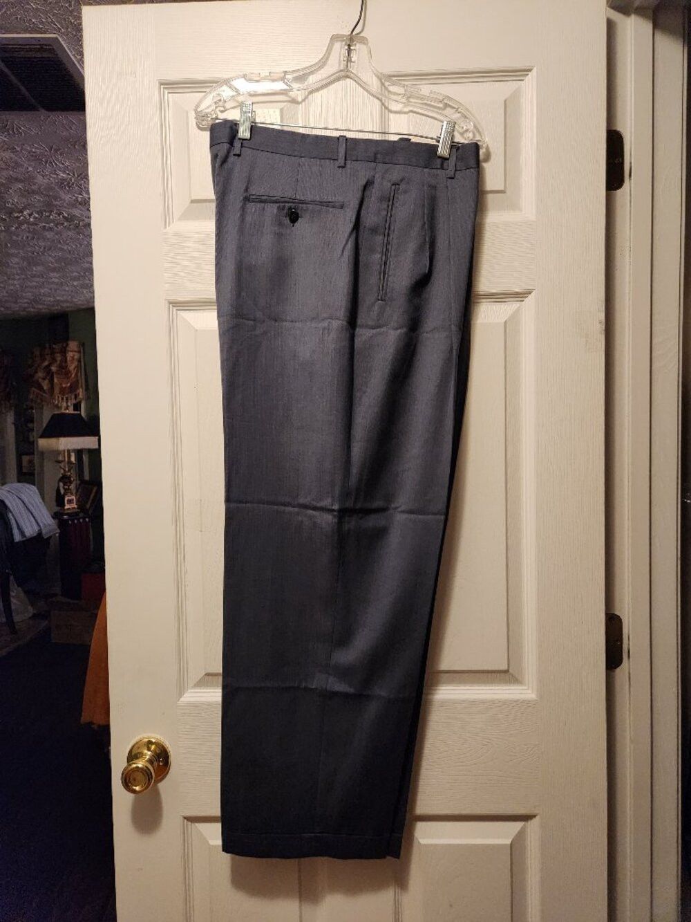 Zanella zanella for Nordstrom men's blue 100%wool dress pants 36/29 Size 36R - 1 Thumbnail