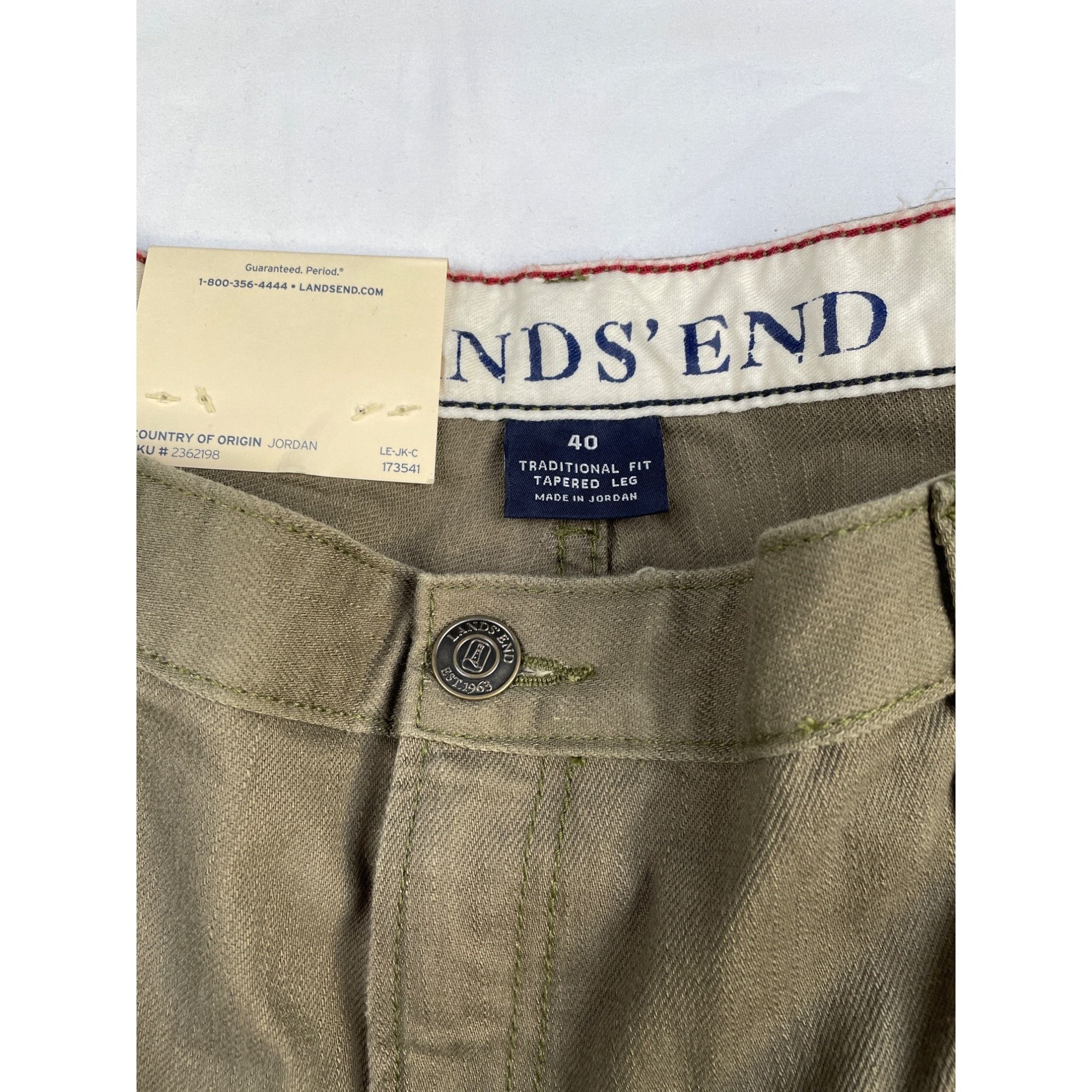 Lands' End Lands End Men's Green Traditional Fit Jeans Size 40 x 32 SKU Size US 40 / EU 56 - 3 Thumbnail