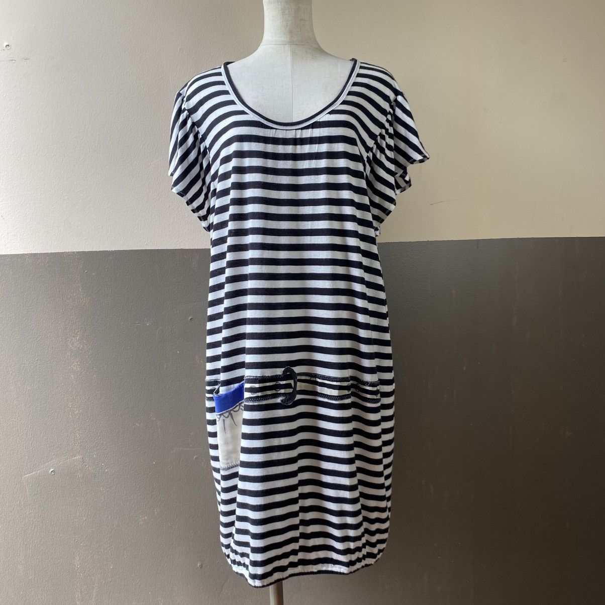 Tsumori Chisato Tsumori Chisato Striped Casual Dress with Contrast Pocket Size XS / US 0-2 / IT 36-38 - 15 Thumbnail