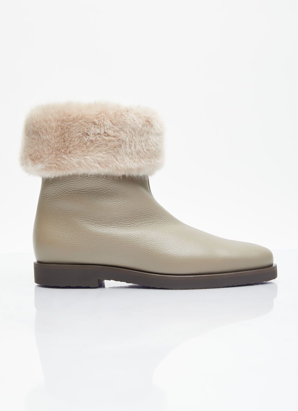 image of Toteme The Off-Duty Boots in Grey, Women's (Size 11)