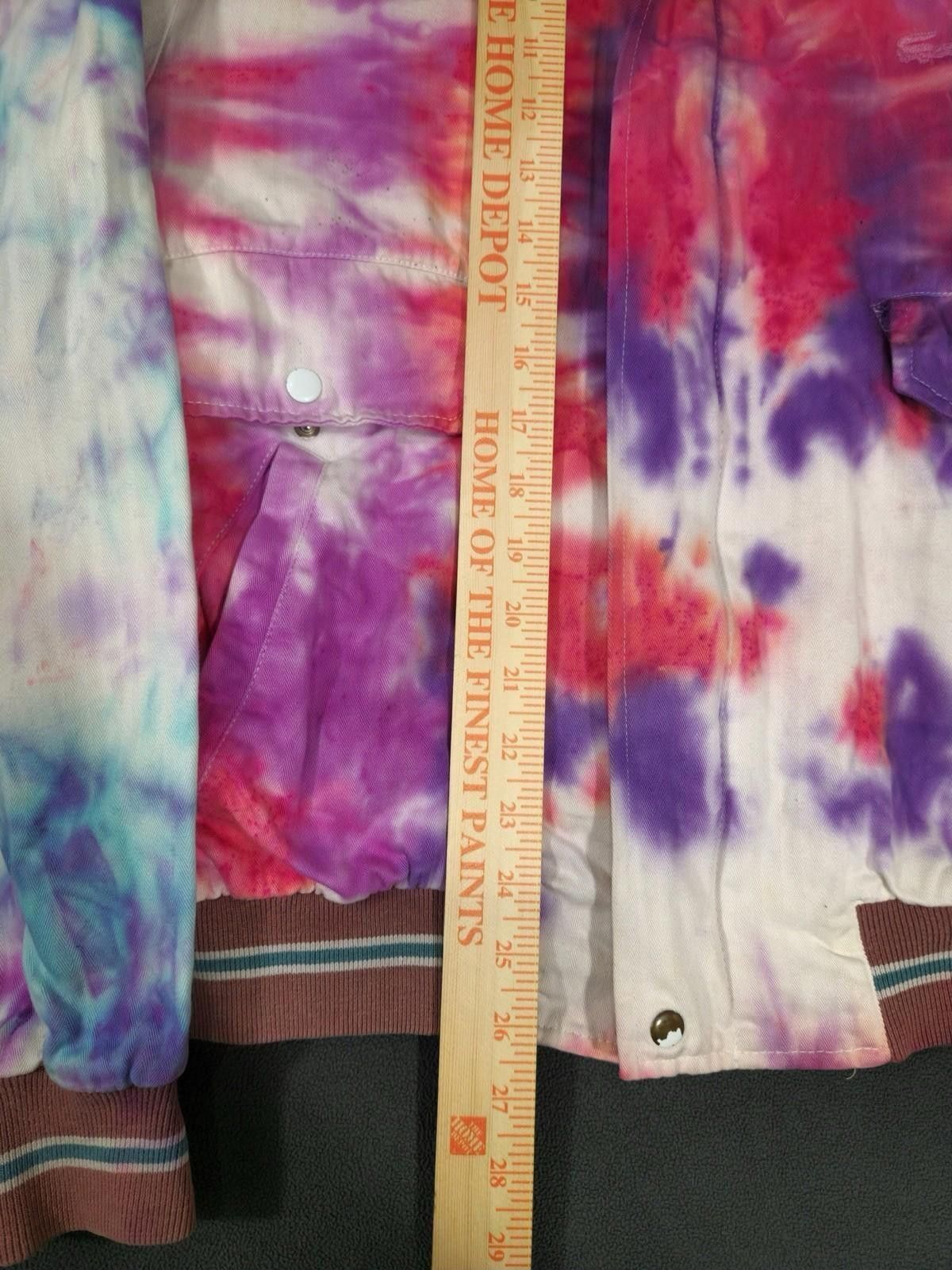 Izod Vintage Lacoste Bomber Jacket Tie Dye Purple Pink Blue Size US S / EU 44-46 / 1 - 2 Thumbnail
