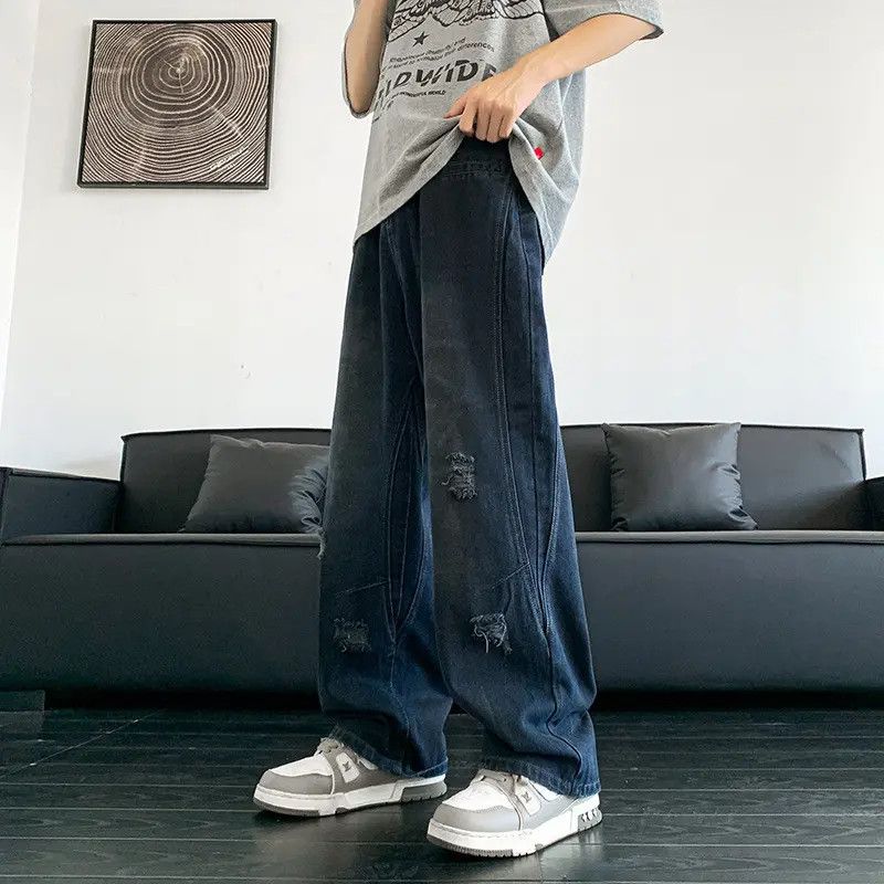 Japanese Brand × Jean Retro loose wide leg high street jeans Size US 30 / EU 46 - 2 Thumbnail