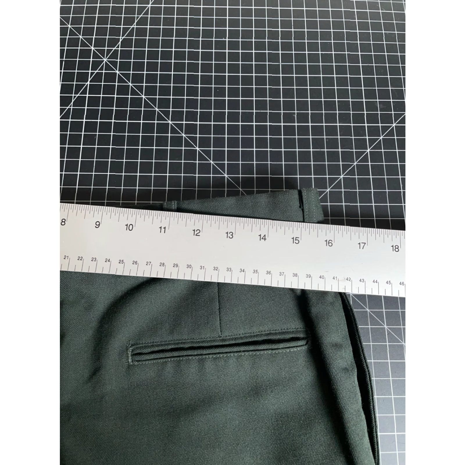Vintage DSCP Men Pants 32 x 32 Wool Blend Dark Green 90s Serge Vintage 33XL Tag 90s DSCP Size US 32 / EU 48 - 5 Thumbnail