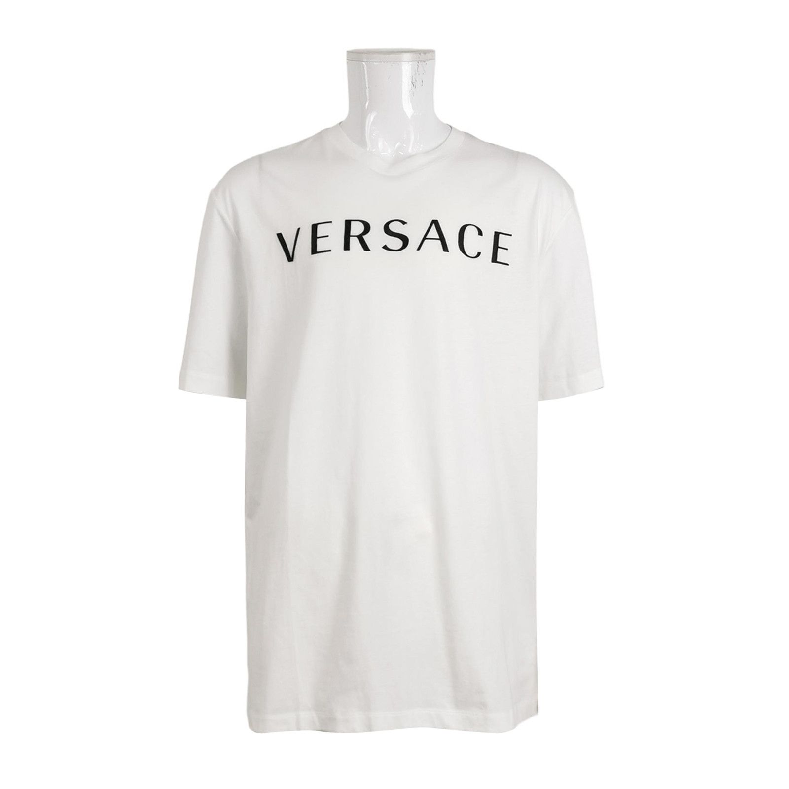 Versace Versace White Logo-Print Oversized T-Shirt Size US XXL / EU 58 / 5 - 1 Thumbnail