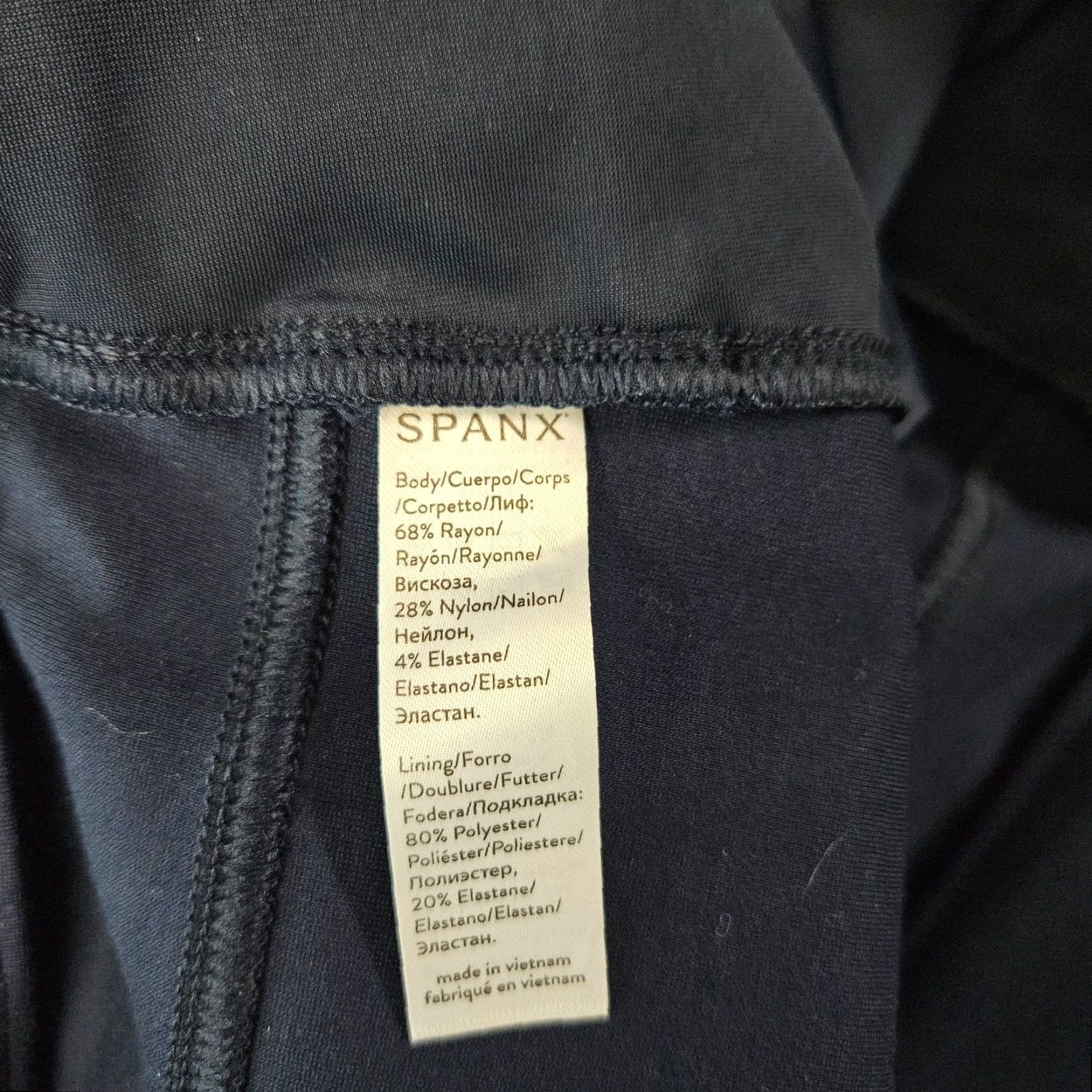Spanx Spanx Womens Ponte Ankle Length Leggings Sz 3XT Tall Blue Pull On High Rise Leggings Size 40" / US 18 - 7 Thumbnail