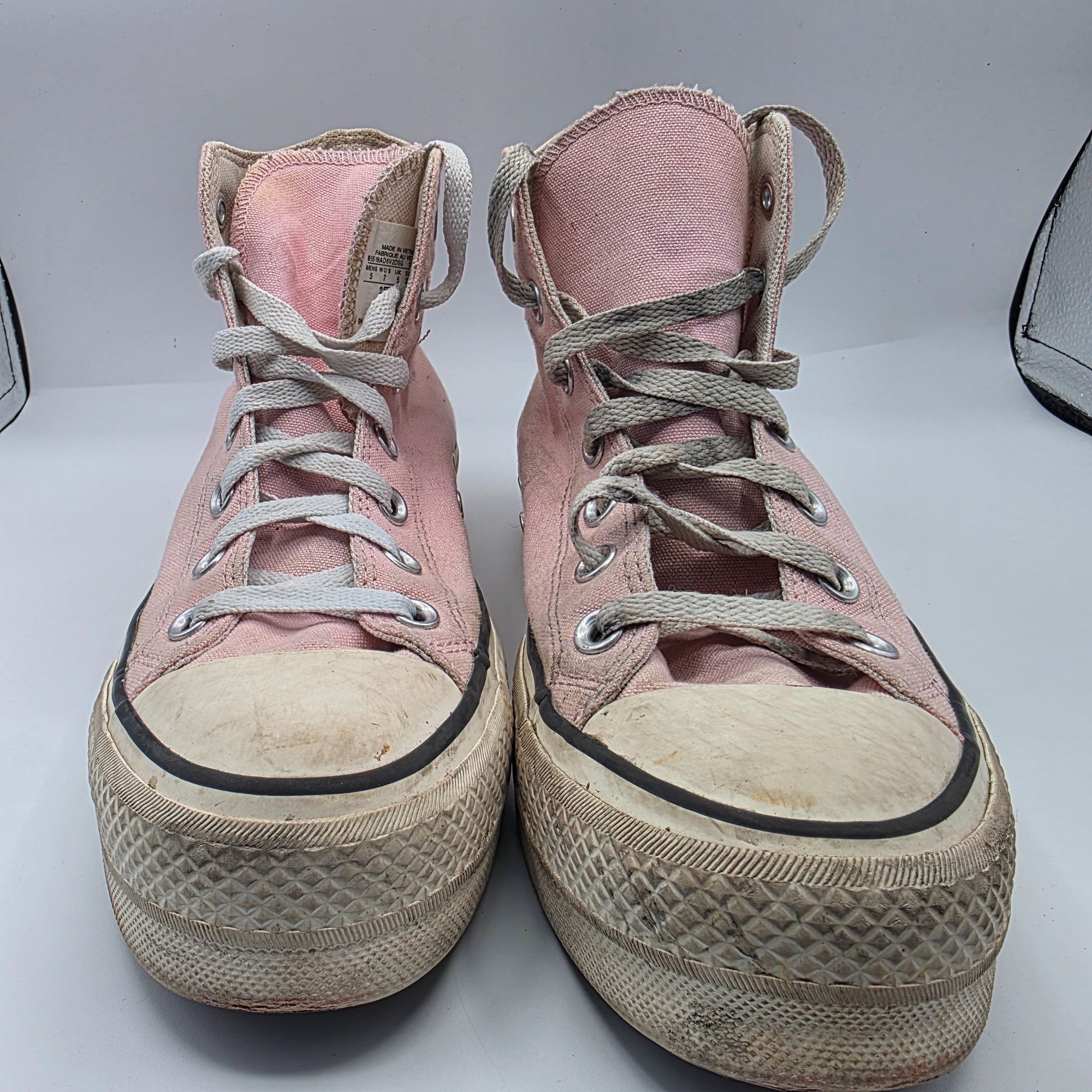 Converse Converse All Star High Top Womens Size 7 Pink Lace Up Platfo Size US 7 / IT 37 - 2 Thumbnail