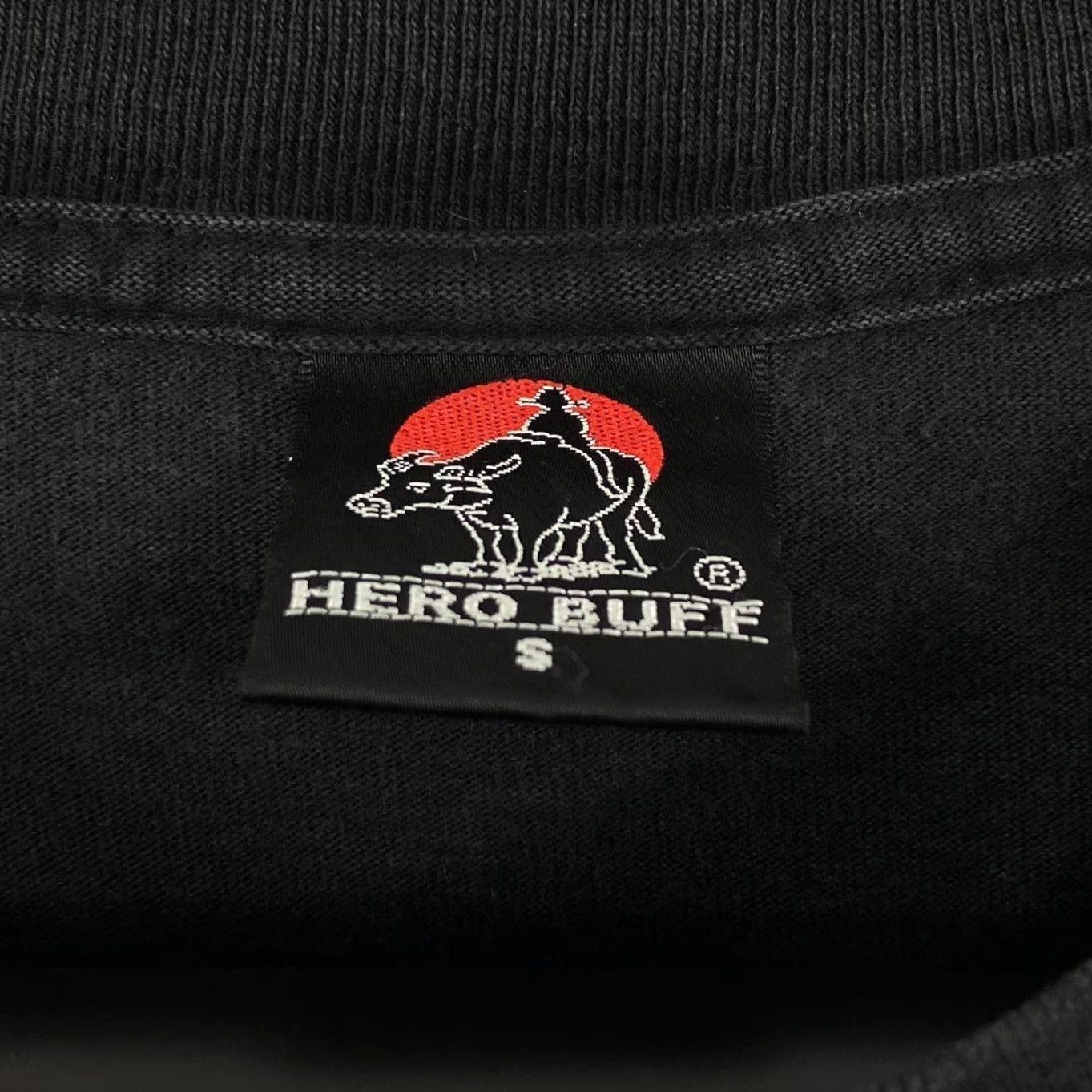 Vintage VINTAGE Hero Buff T-Shirt Mens Short Sleeve Black Graphic Pentagram Gothic Horror Demon Devil 00s Small Size US S / EU 44-46 / 1 - 4 Thumbnail