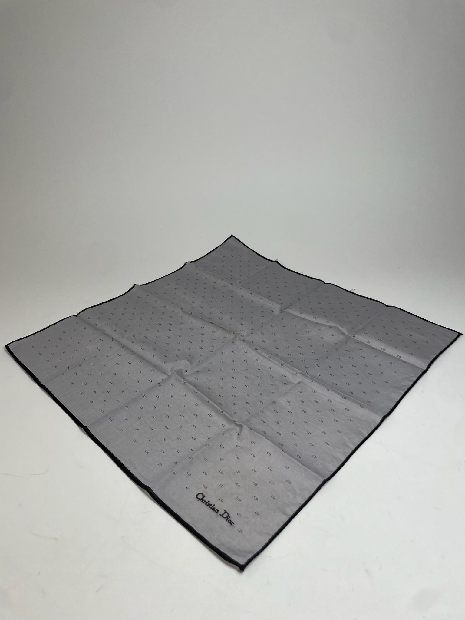 Dior Vintage Celine Paris Monogram Scarf Grey Black Size ONE SIZE - 1 Thumbnail