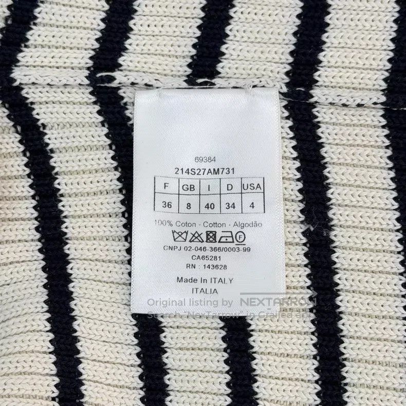Dior Dior Dark blue and white striped navy collar sweater Size XS / US 0-2 / IT 36-38 - 6 Thumbnail