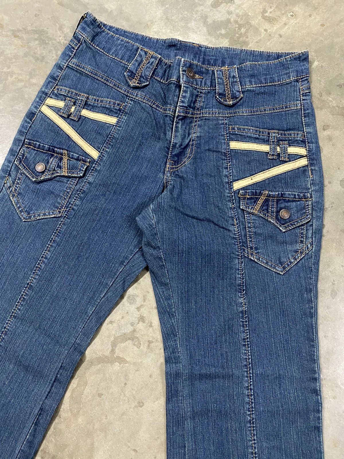 Hysteric Glamour × Japanese Brand × Tornado Mart Flare Jeans Japanese Unknown Stretch Denim @229 Size US 30 / EU 46 - 6 Thumbnail