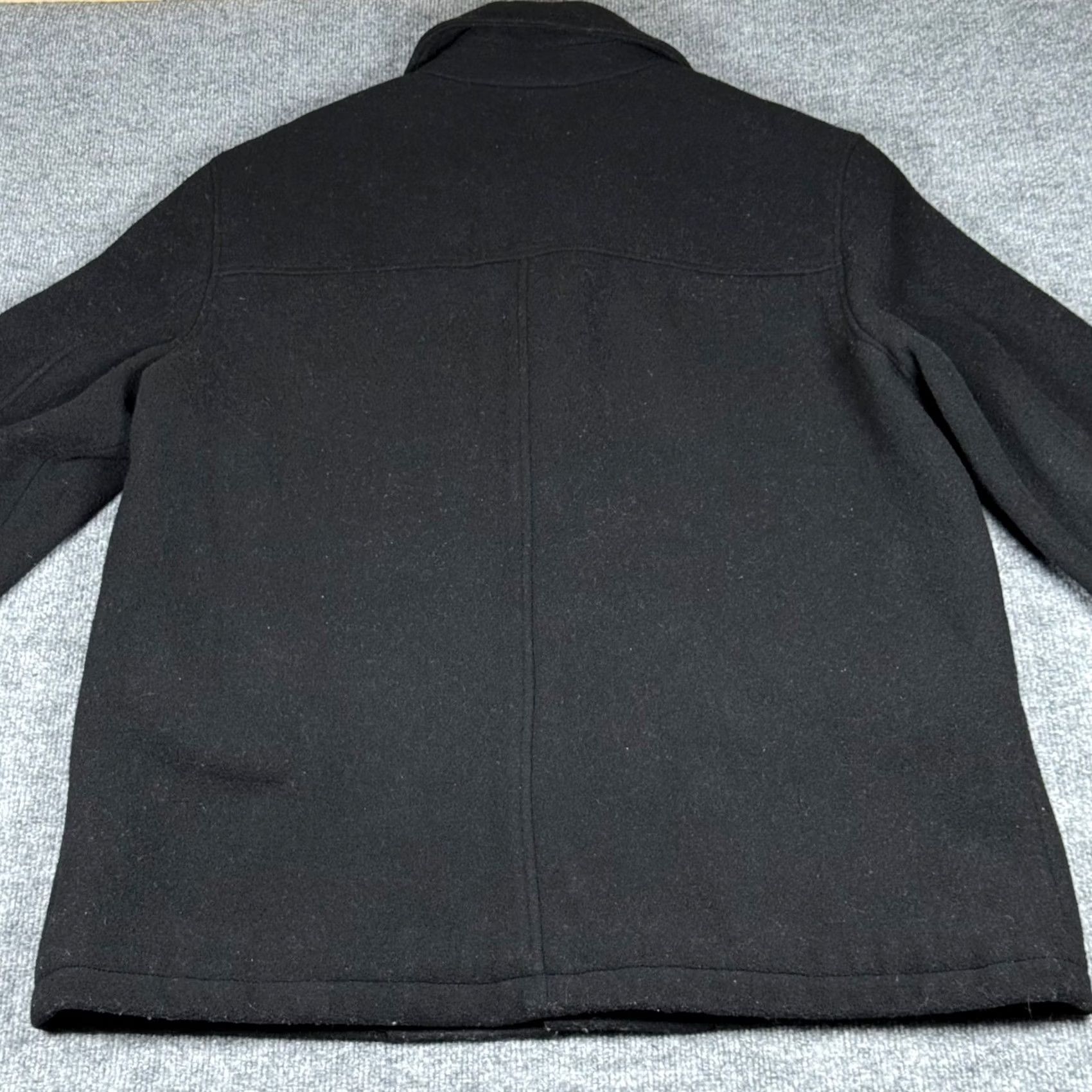 J.Crew VINTAGE J.Crew Italian Wool Pea Coat XL Top Coat Quilted Liner Black Wool Jacket Men Winter Workwear Size US XL / EU 56 / 4 - 2 Thumbnail
