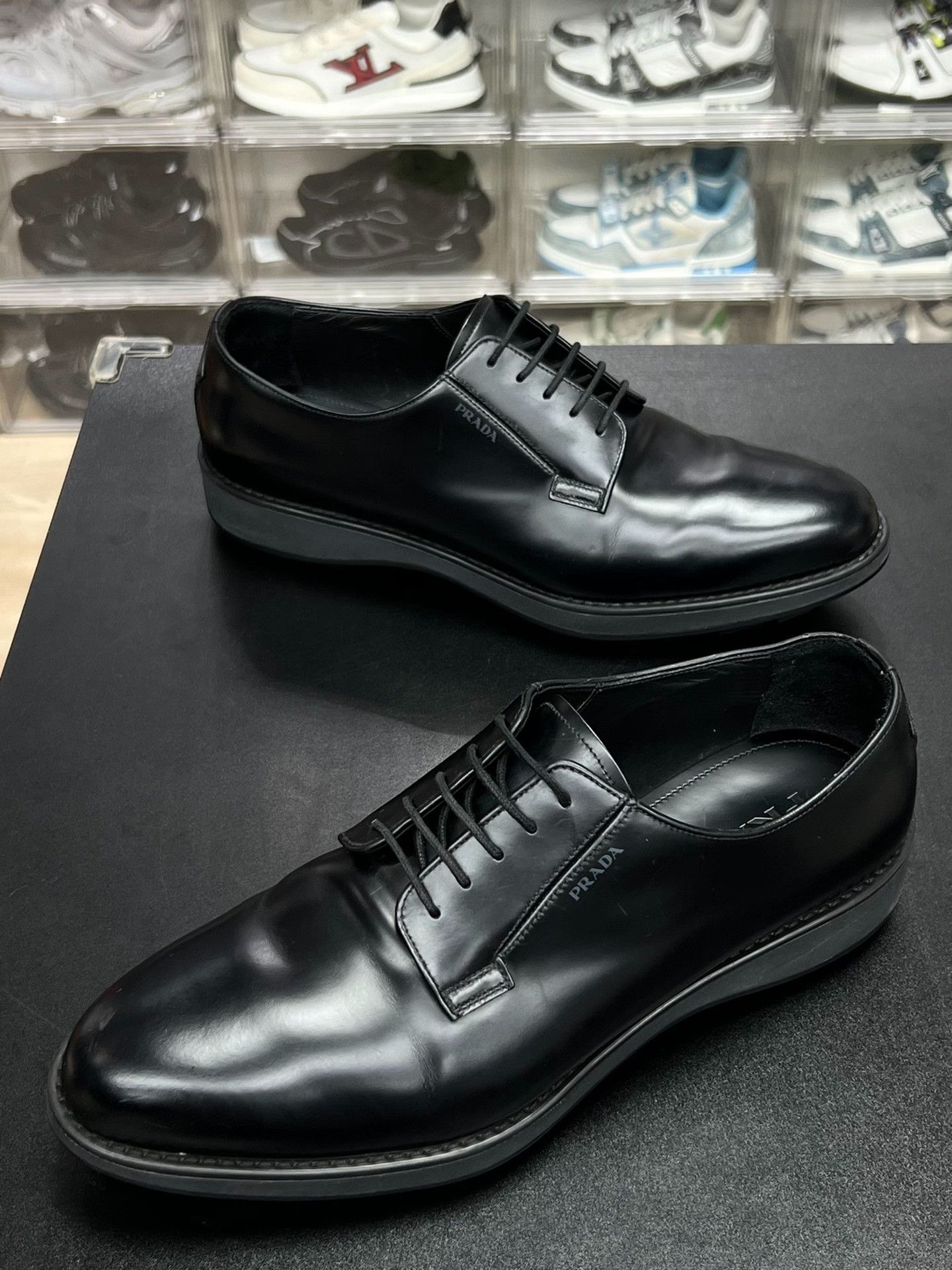 Prada Prada Formal Black Leather Shoes 10 Men Size US 10 / EU 43 - 1 Thumbnail