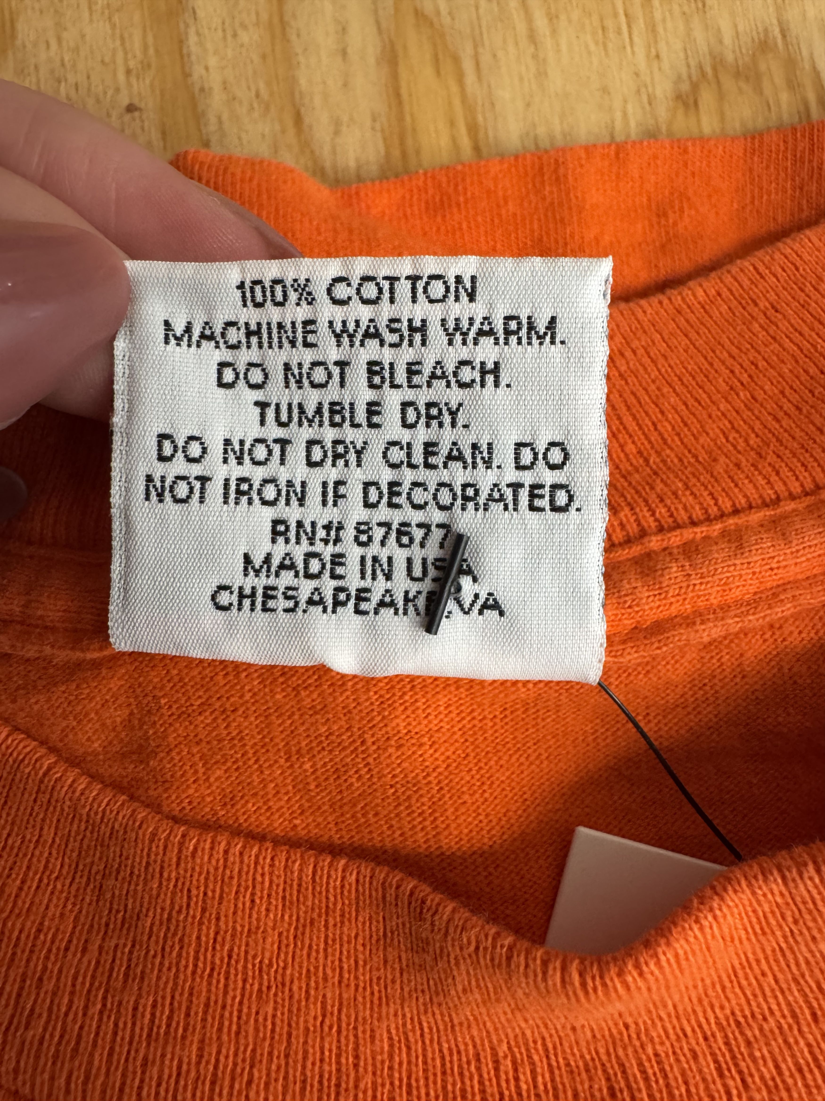 Peter Jensen Vintage Orange Blank Tee Size US XL / EU 56 / 4 - 3 Thumbnail