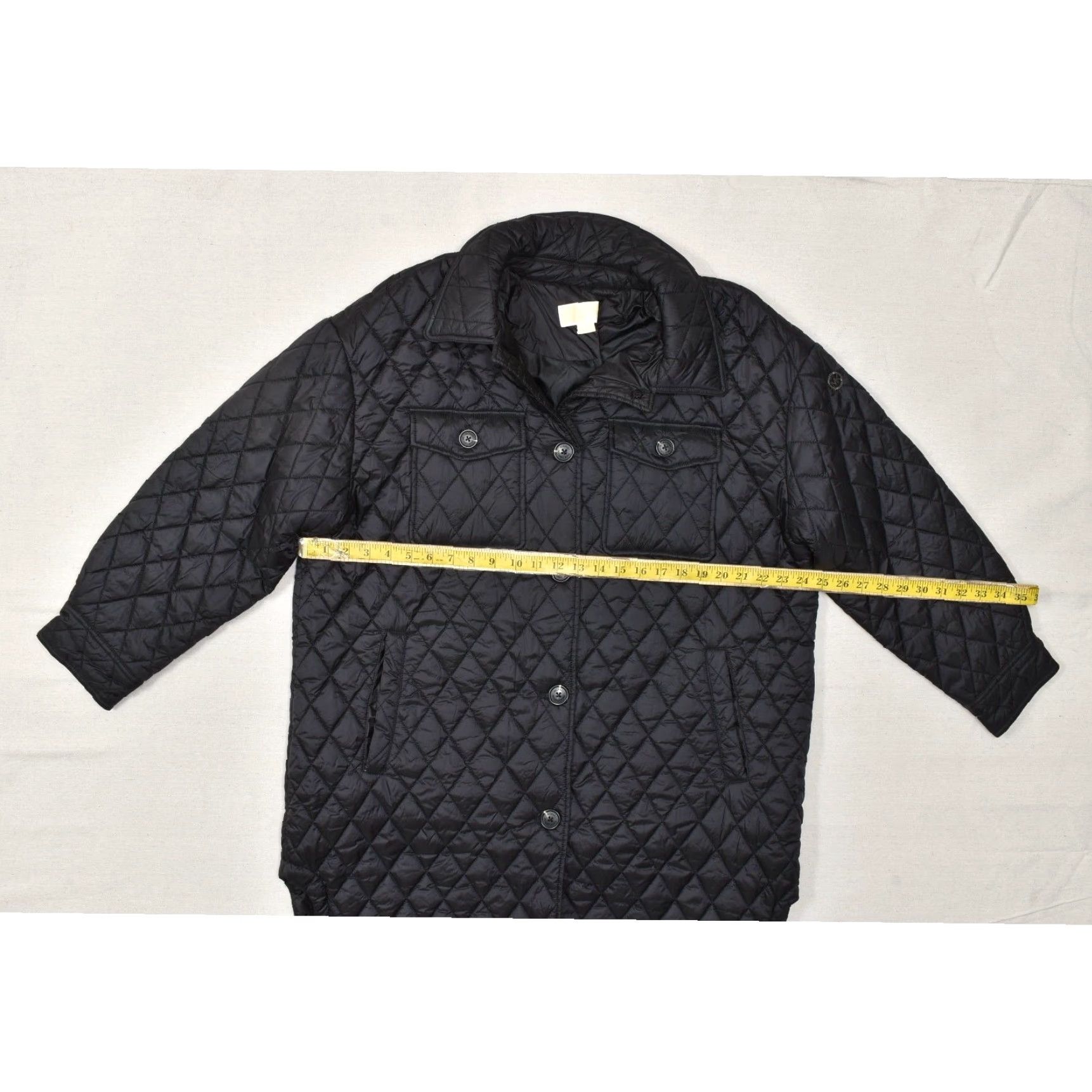 Michael Kors Michael Kors Quilted Shacket Jacket Women's Black Regular Size L Size L / US 10 / IT 46 - 4 Thumbnail