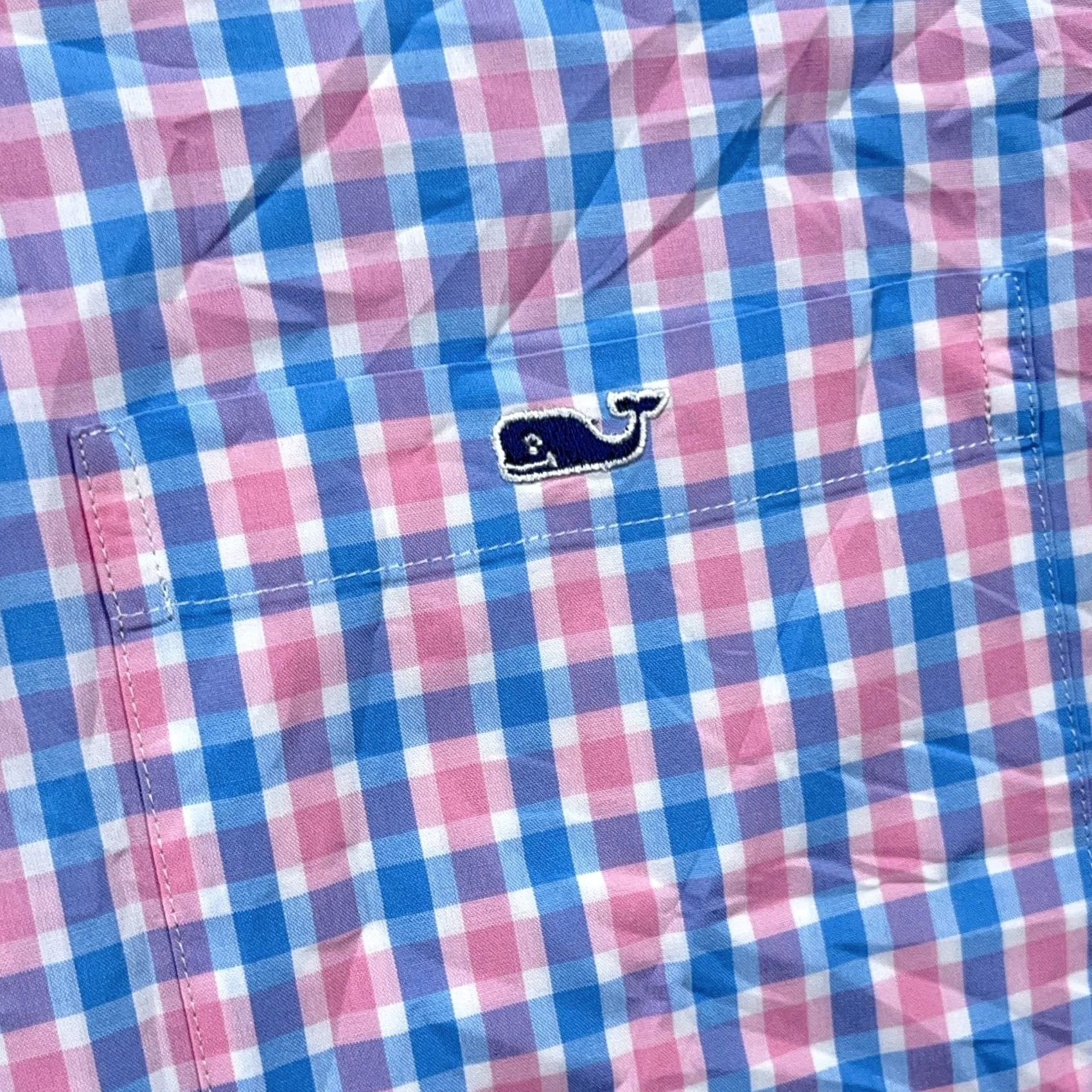 Vineyard Vines Vineyard Vines Shirt Men Medium Blue Pink Plaid Classic Fit Tucker Button Up Size US M / EU 48-50 / 2 - 5 Thumbnail