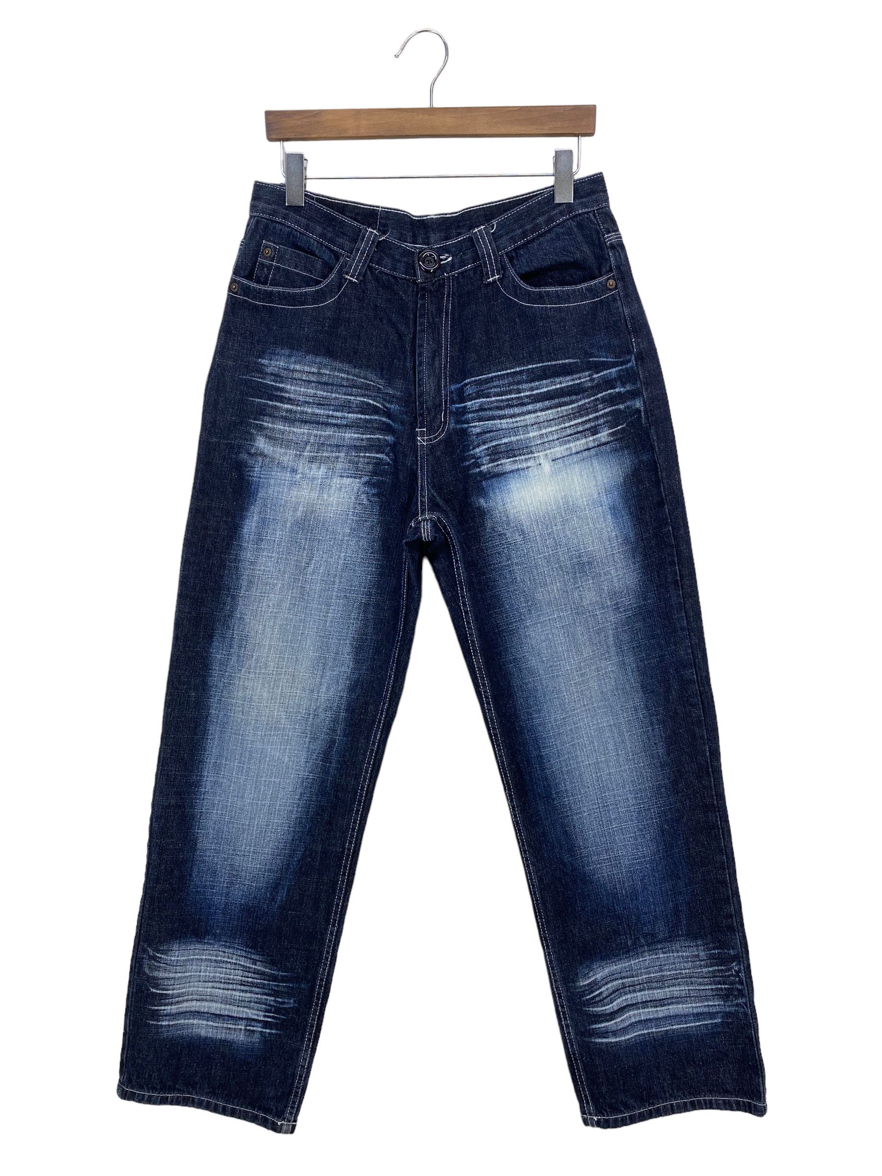 Japanese Brand Jacko Acid Wash Baggy Jeans Hip Hop Denim Size US 31 - 1 Thumbnail