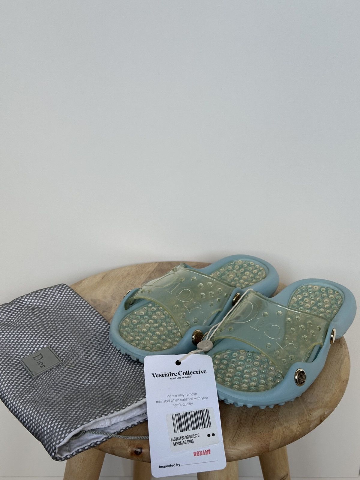 Dior Dior Jelly Blue Rubber Flip Flops vintage rare Size US 5 / IT 35 - 1 Thumbnail
