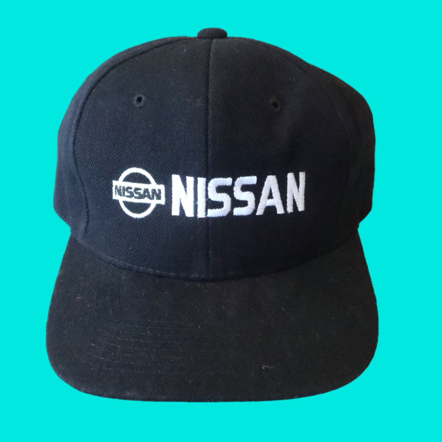Logo 7 Vintage Nissan Logo Snapback Hat Men's One Size Black Front Nissan Logo Snapback Hat 90s Cap Forte Gear Size ONE SIZE - 1 Thumbnail