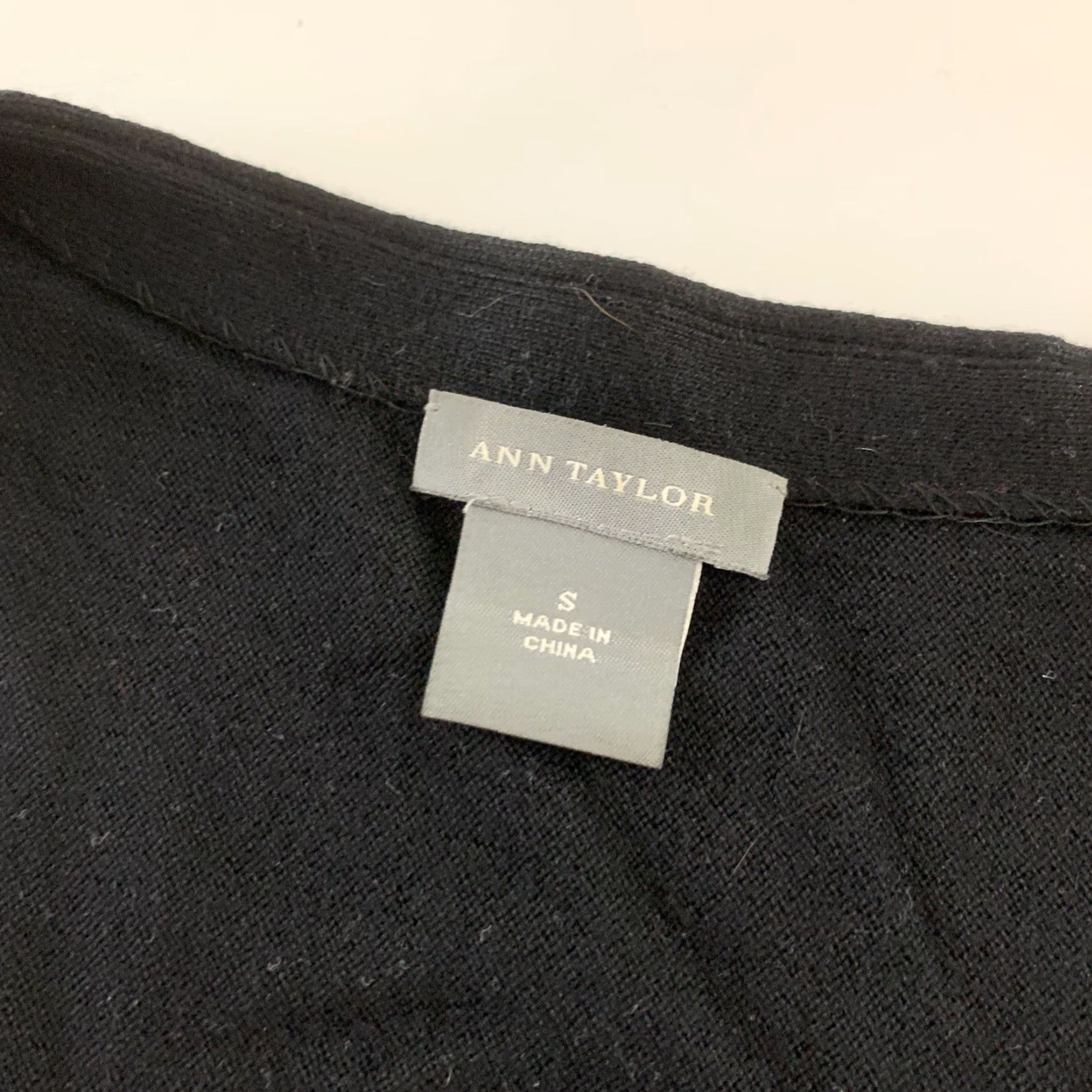 Ann Taylor Ann Taylor Blouse Shirt Solid Black 3/4 Sleeve Tie Front Women's Size S Size S / US 4 / IT 40 - 3 Thumbnail