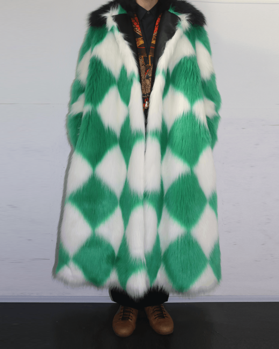 Casablanca Casablanca AW21 Harlequin Faux Fur Coat Size US S / EU 44-46 / 1 - 2 Thumbnail