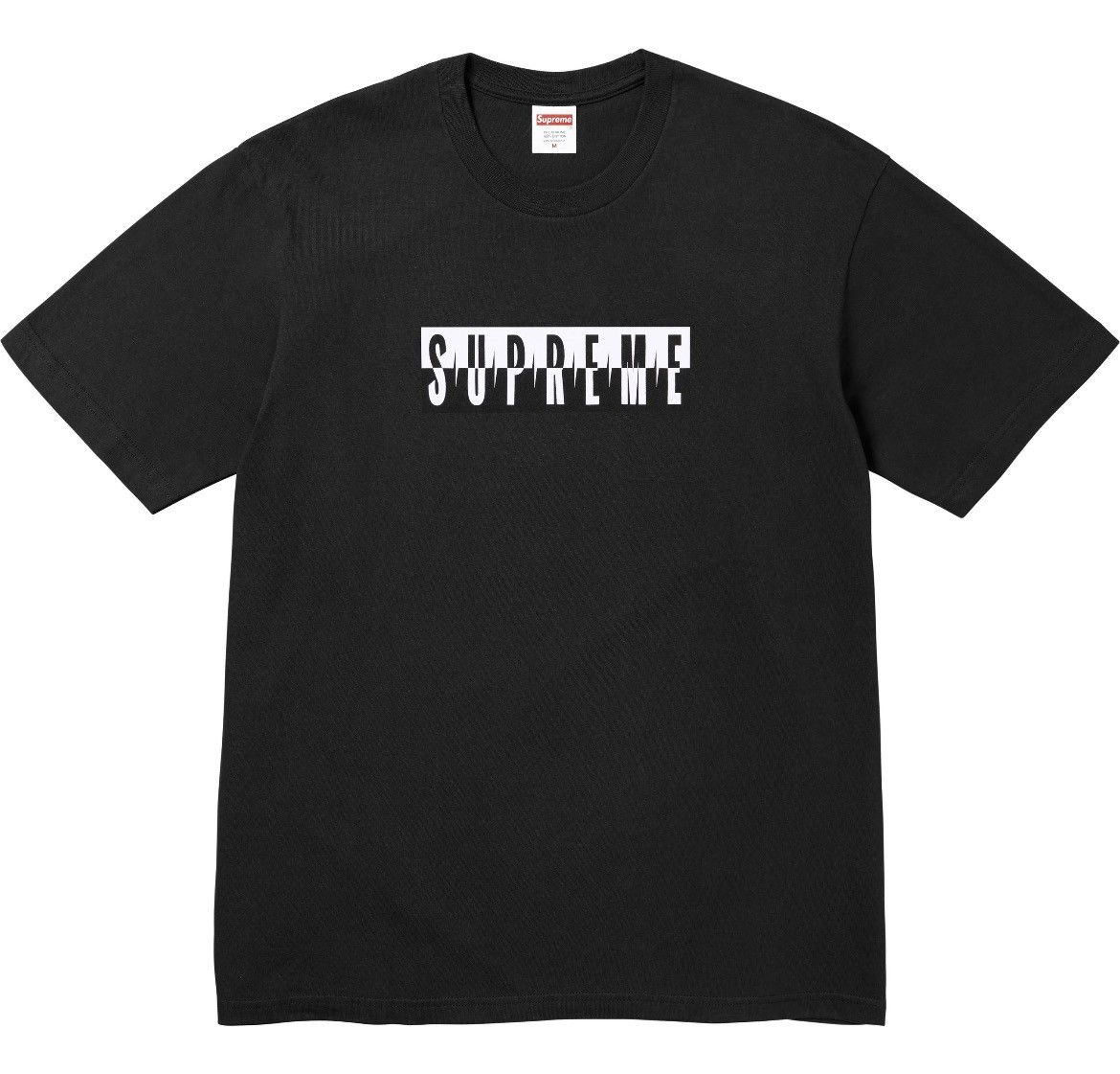 Supreme Supreme Split Logo Tee Black XL FW25 Size US XL / EU 56 / 4 - 1 Thumbnail