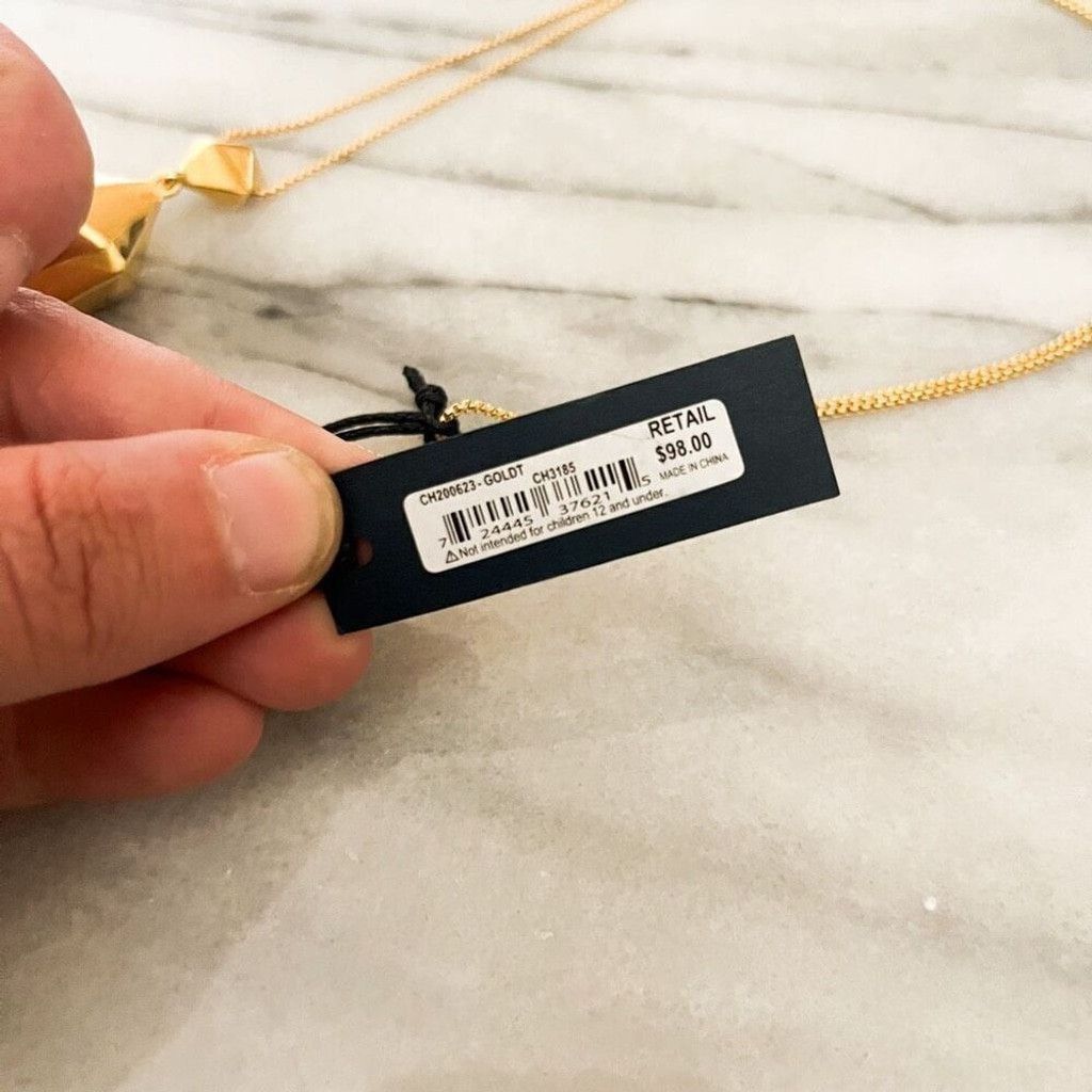 Cole Haan Cole Haan Geometric Gold Pendant Necklace Size ONE SIZE - 4 Thumbnail