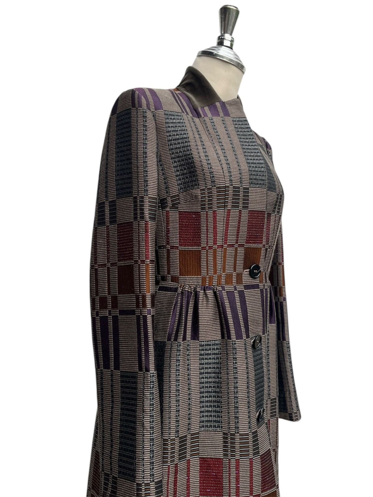 Etro Etro Milano Geometric Pattern Wool Jacquard Coat Size S / US 4 / IT 40 - 5 Thumbnail