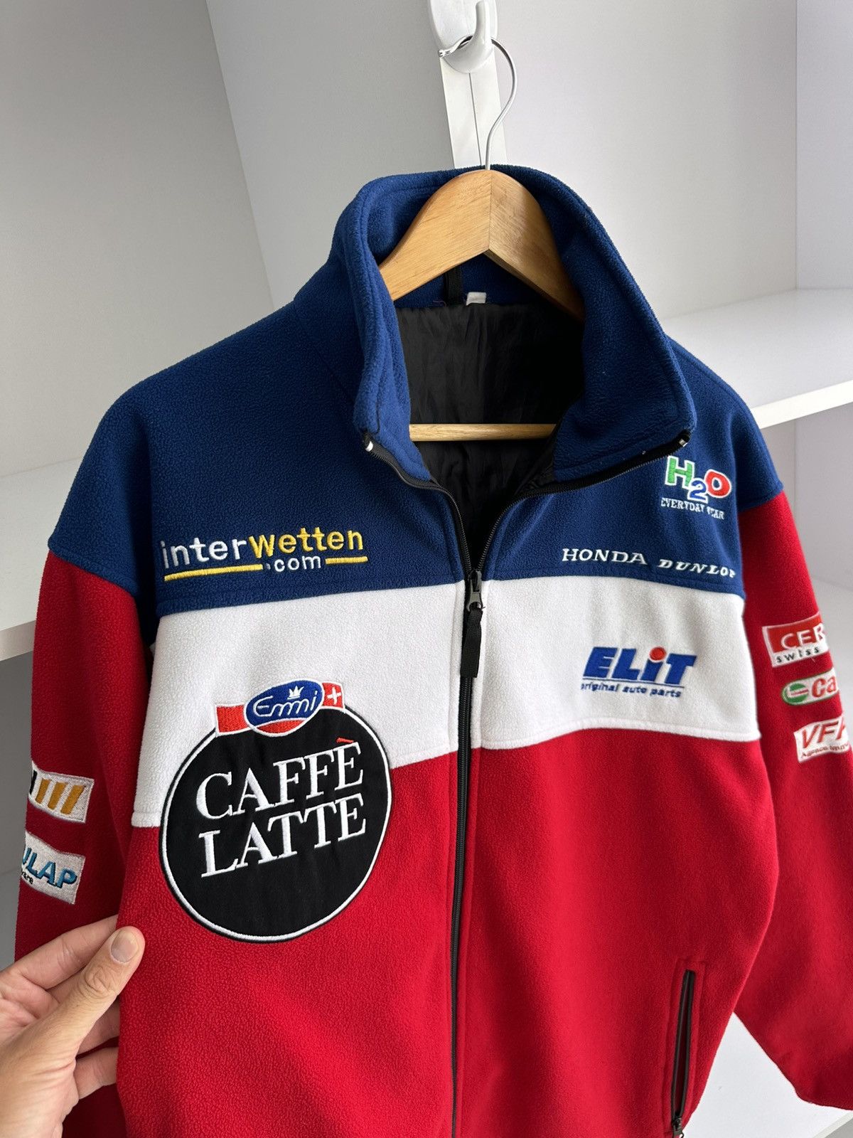 Honda Vintage Honda Caffe Latte Grand Prix Racing Team Jacket Size US XL / EU 56 / 4 - 3 Thumbnail