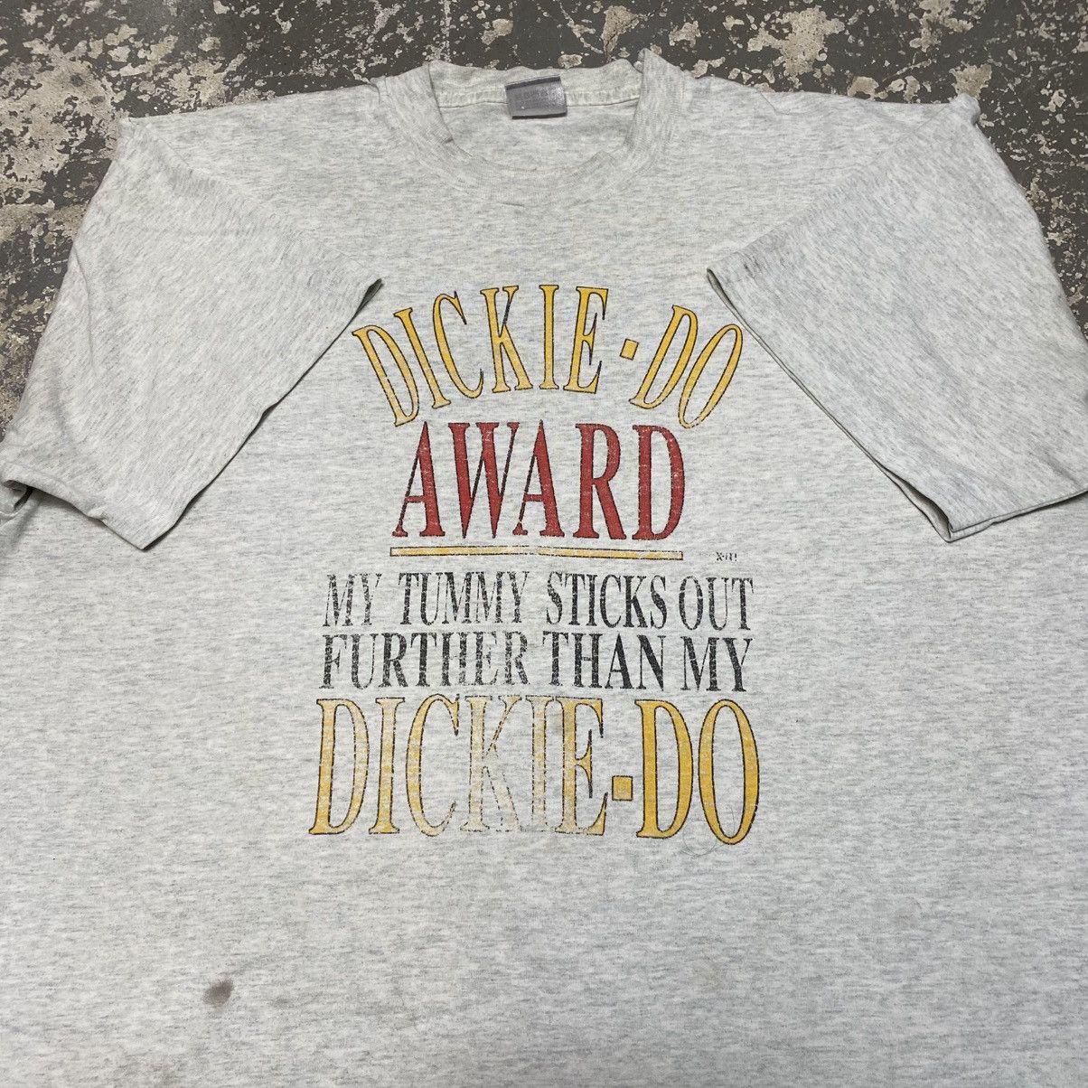 Japanese Brand × Vintage Vintage Stomach Sticks Out Further Than My Dickie Do funny T Size US XL / EU 56 / 4 - 4 Thumbnail