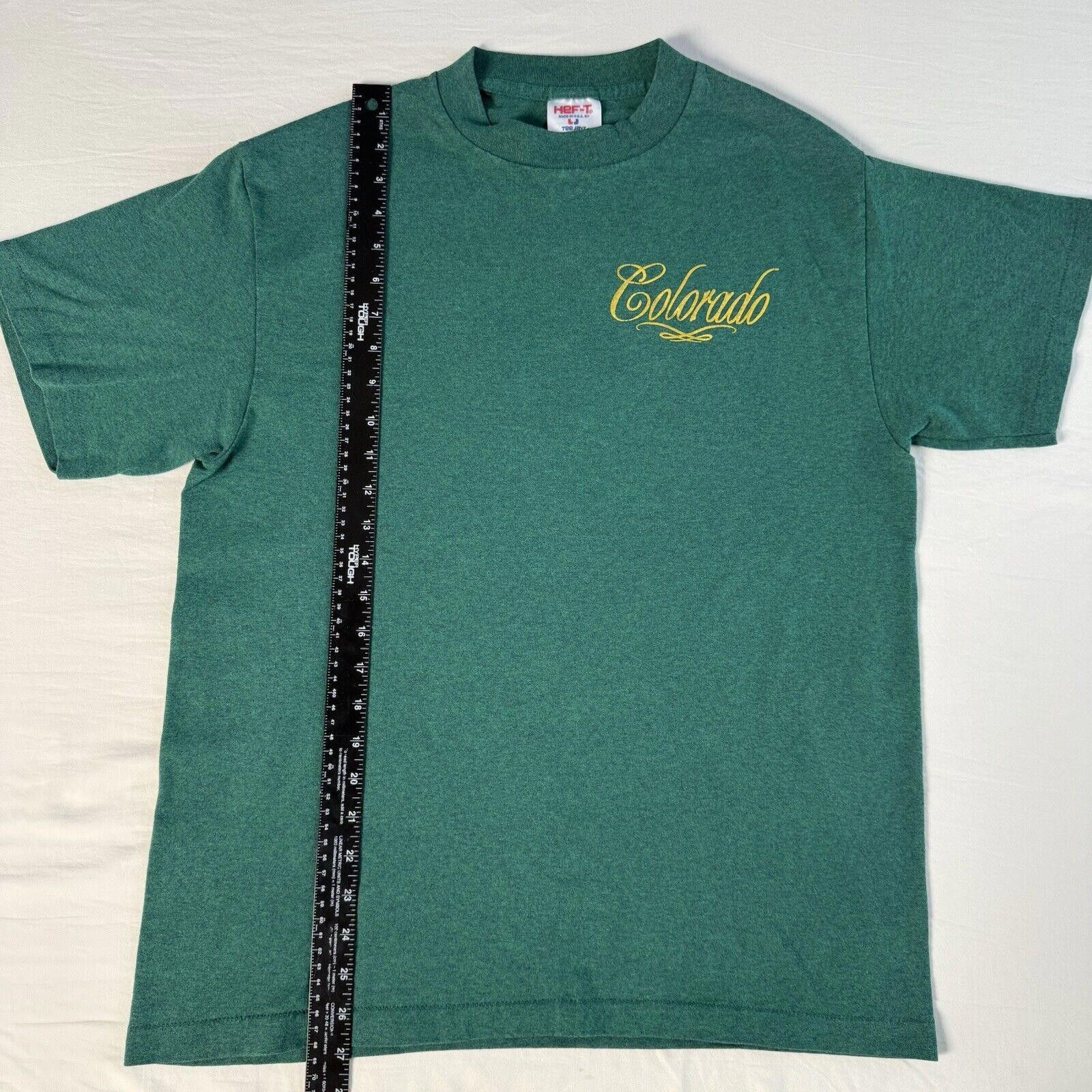 Designer Vtg Single Stitch Colorado T-Shirt Green 90s HEF-T Size L Size US L / EU 52-54 / 3 - 4 Thumbnail
