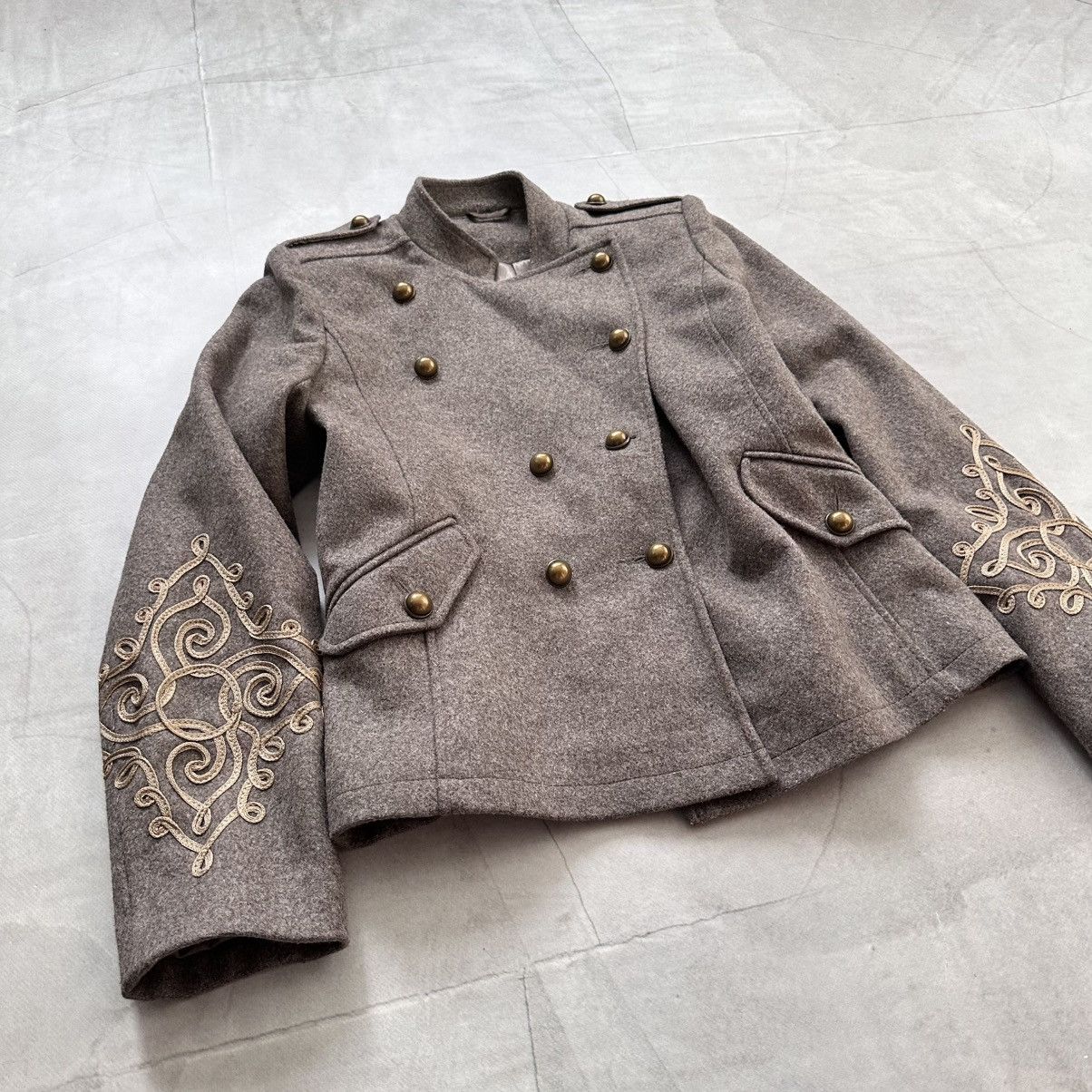 Hysteric Glamour × Undercover 00s Napoleon Military Jacket Wool Coat YSL PPFM Balmain Vibe Size M / US 6-8 / IT 42-44 - 4 Thumbnail
