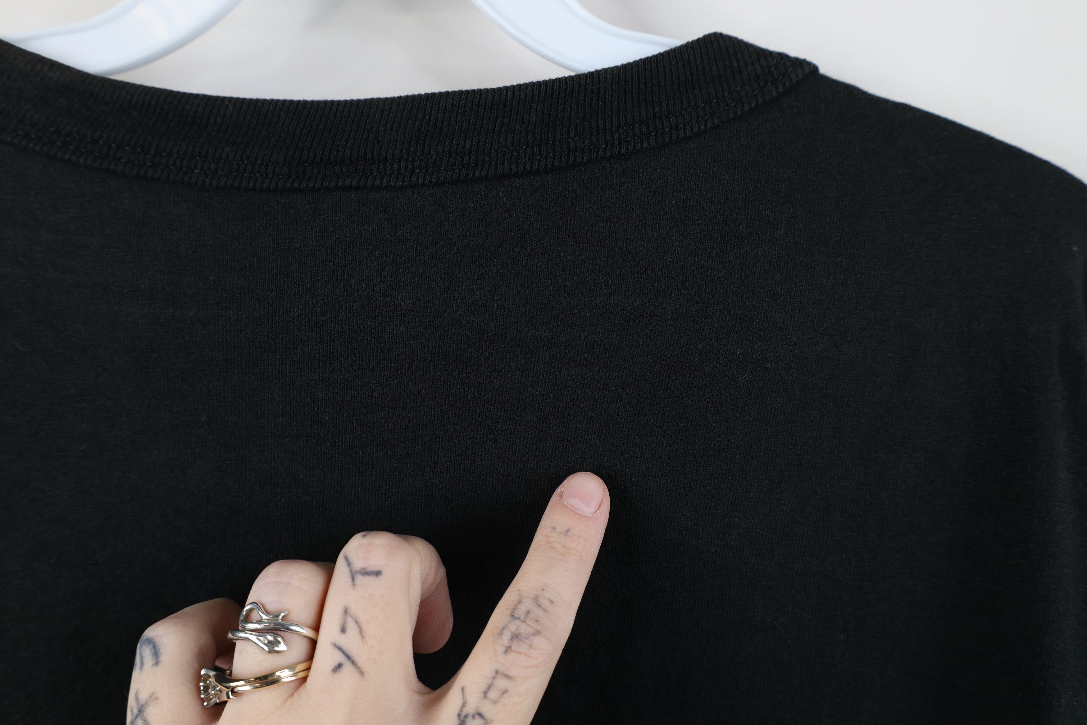 Vintage Vintage 90s Streetwear Heavyweight Cotton T-Shirt Black Size US XXL / EU 58 / 5 - 10 Thumbnail