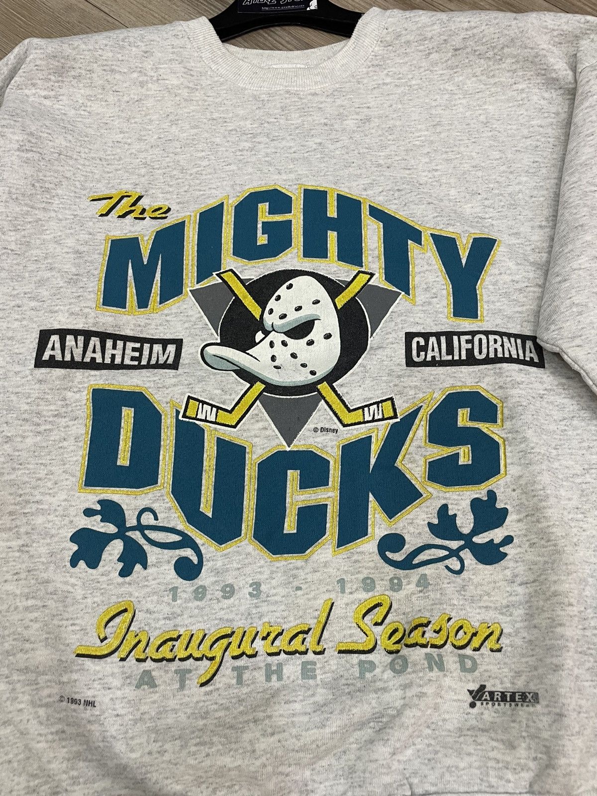 NHL × Vintage Vintage 1993 The Mighty Ducks Pullover Sweatshirt Size US XXL / EU 58 / 5 - 1 Thumbnail