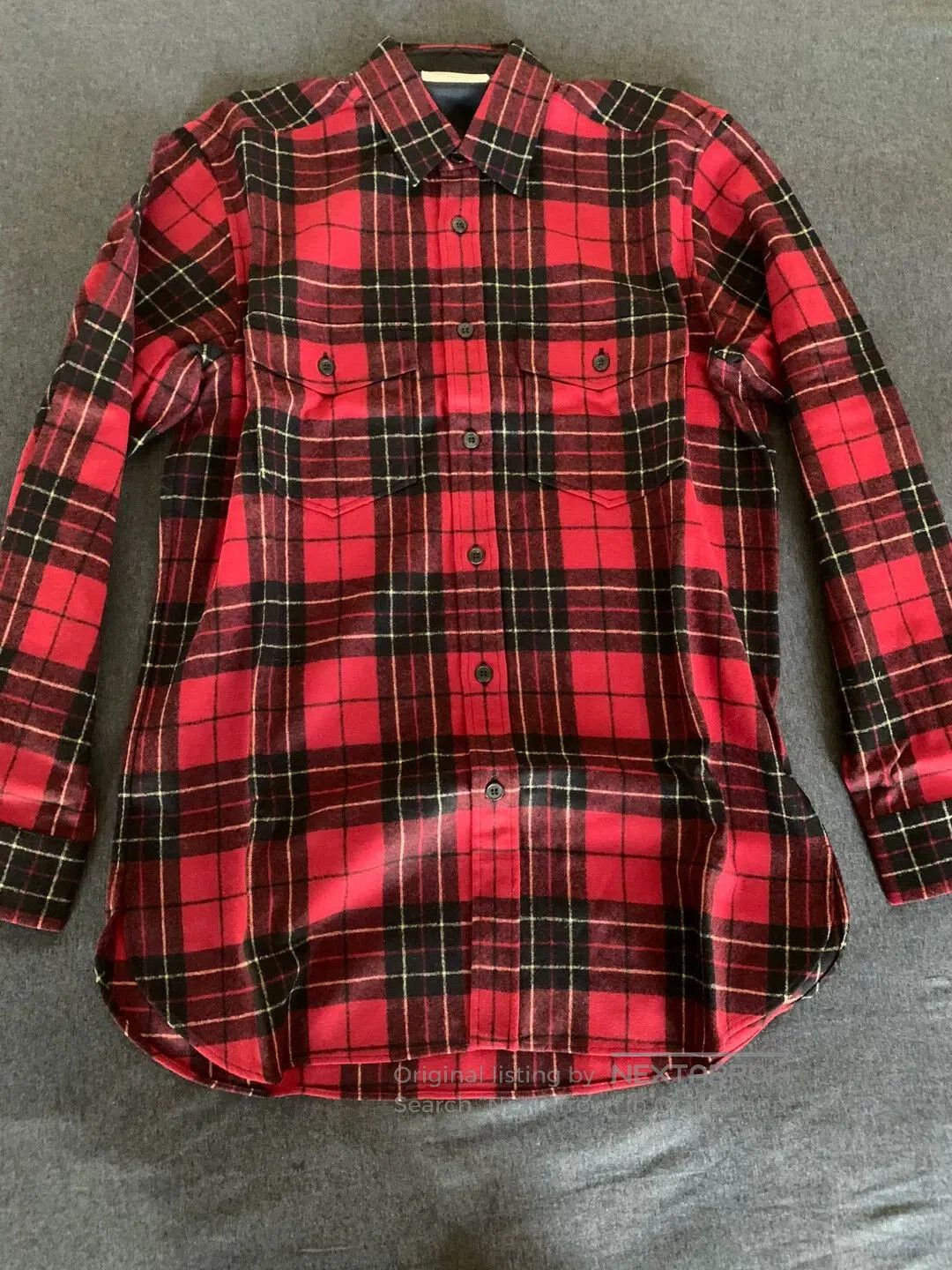 Saint Laurent Paris Saint Laurent Oversized Wool Check Shirt. Size US S / EU 44-46 / 1 - 1 Thumbnail