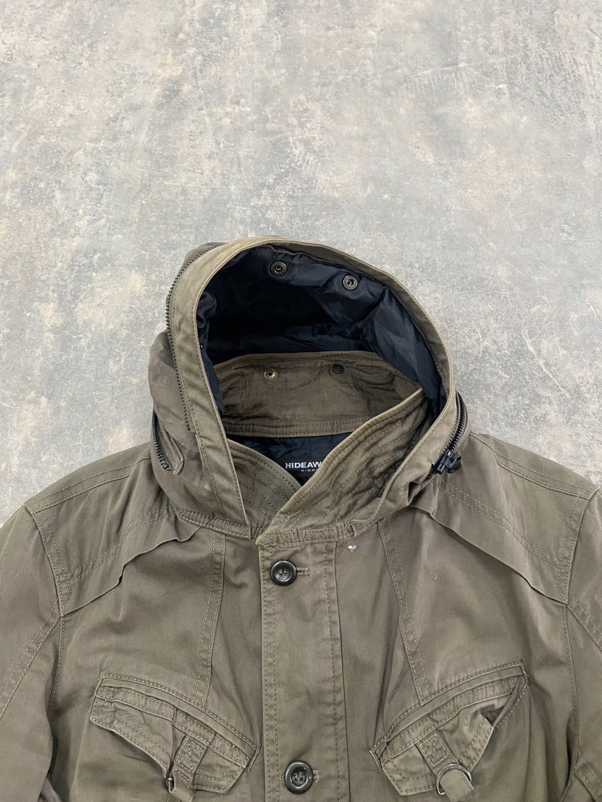 HIDEAWAYS HIDEAWAYS BY NICOLE BONO PARKA JACKET HOODED PUNK GRUNGE LGB Size US M / EU 48-50 / 2 - 11 Thumbnail