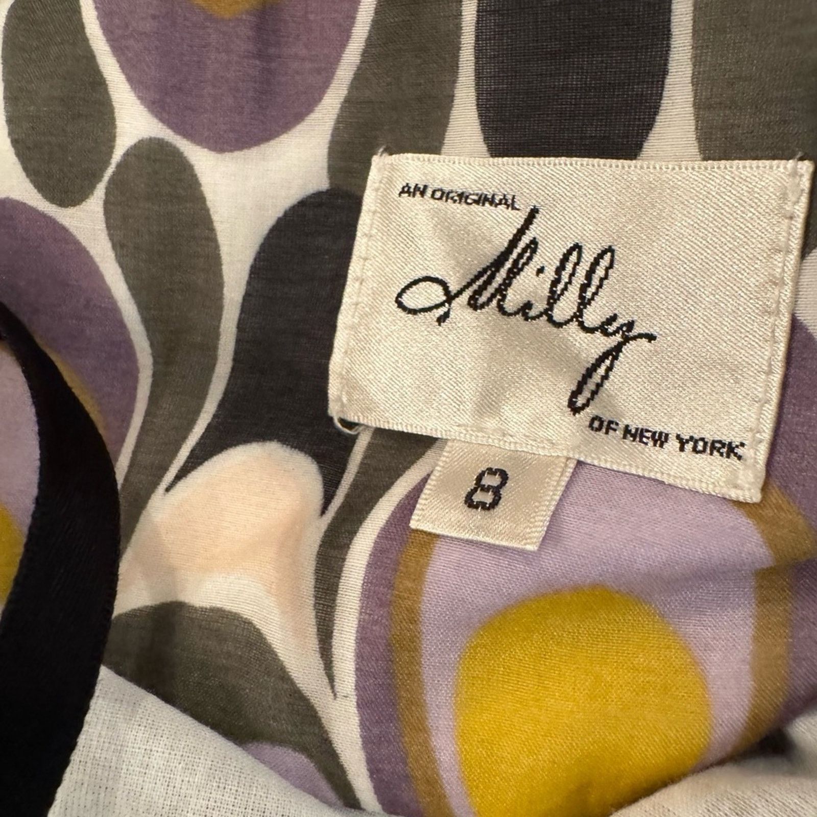 MILLY Milly Of New York Geometric Print Silk Blend Halter Size 8 Size M / US 6-8 / IT 42-44 - 8 Thumbnail