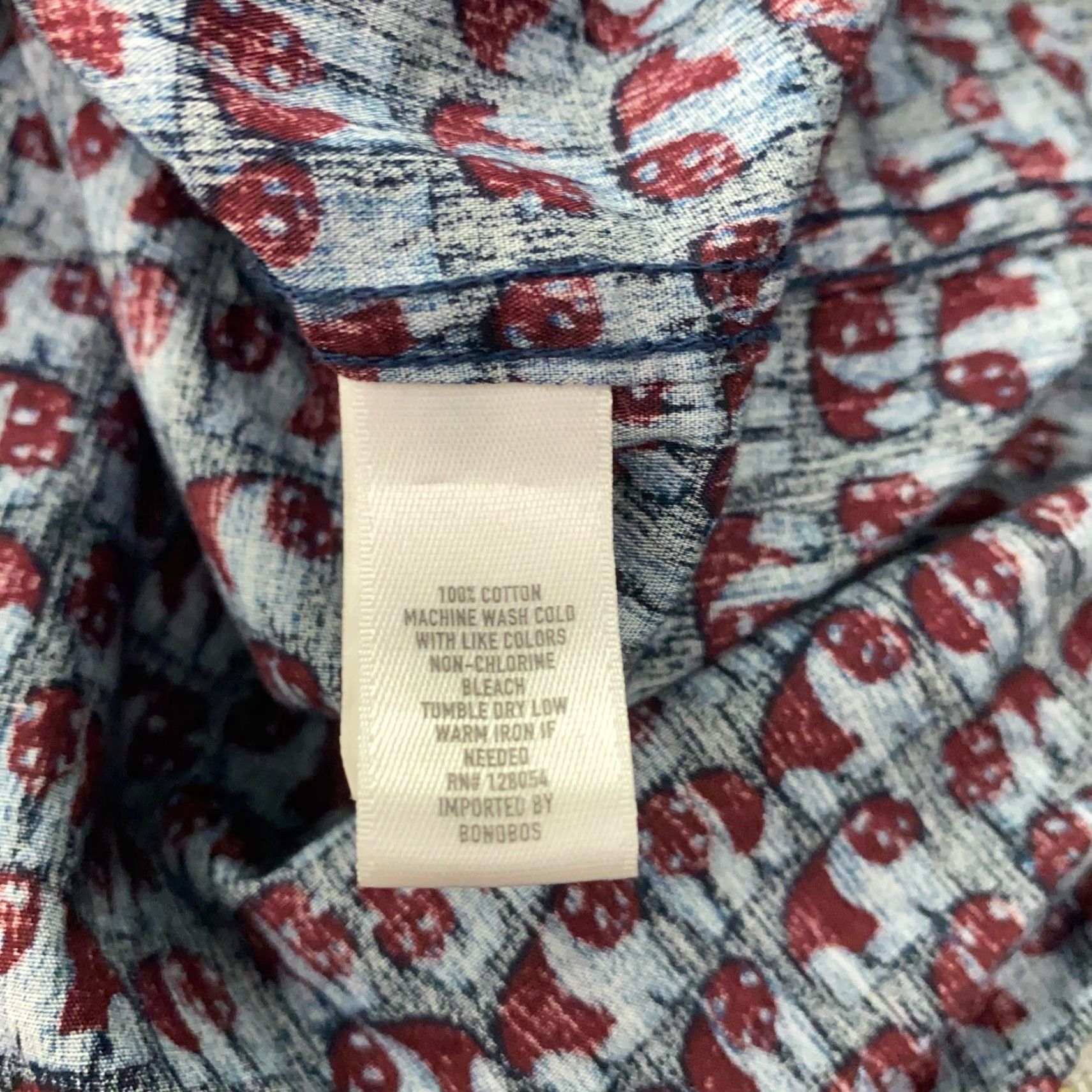 Bonobos Bonobos Shirt Adult XL Blue Panda Print Long Sleeve Button-Up Slim Fit Mens Size US XL / EU 56 / 4 - 6 Thumbnail