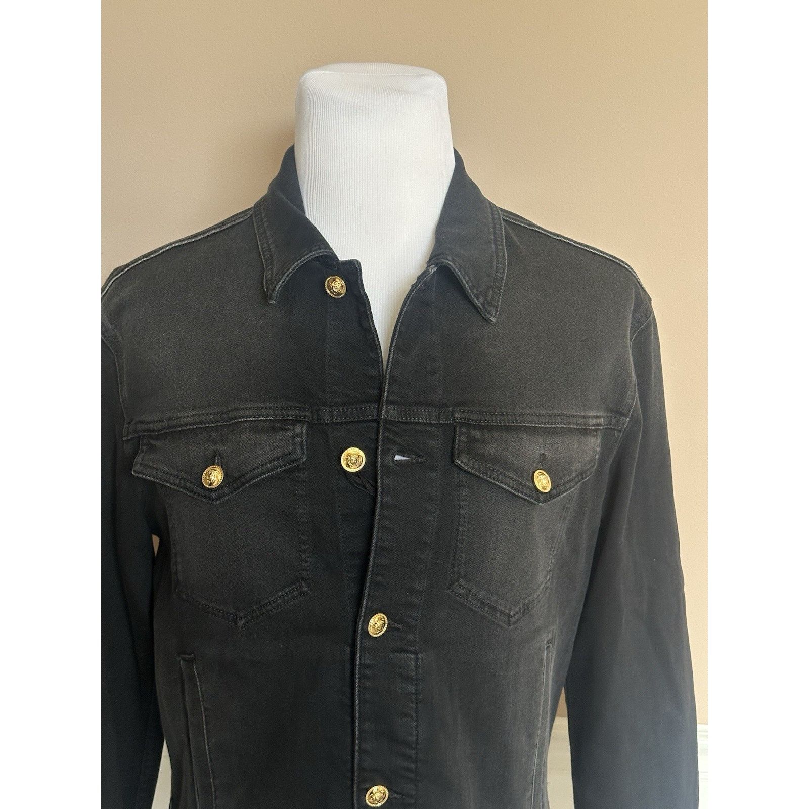 Versace Versace Men’s Blouson Denim Black Jacket L (50) 1011834 Size US L / EU 52-54 / 3 - 2 Thumbnail