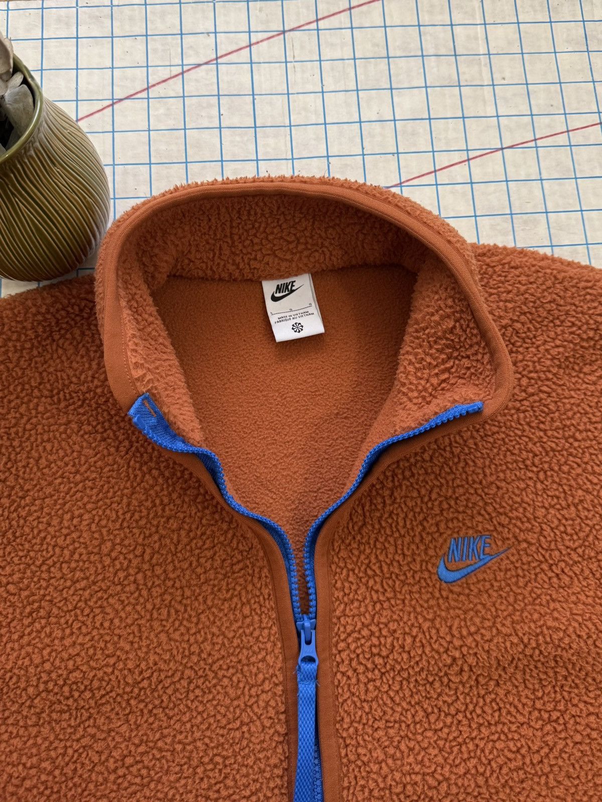 Nike Nike Deep Pile Full Zip Fleece Mens Size Large Orange Size US L / EU 52-54 / 3 - 4 Thumbnail