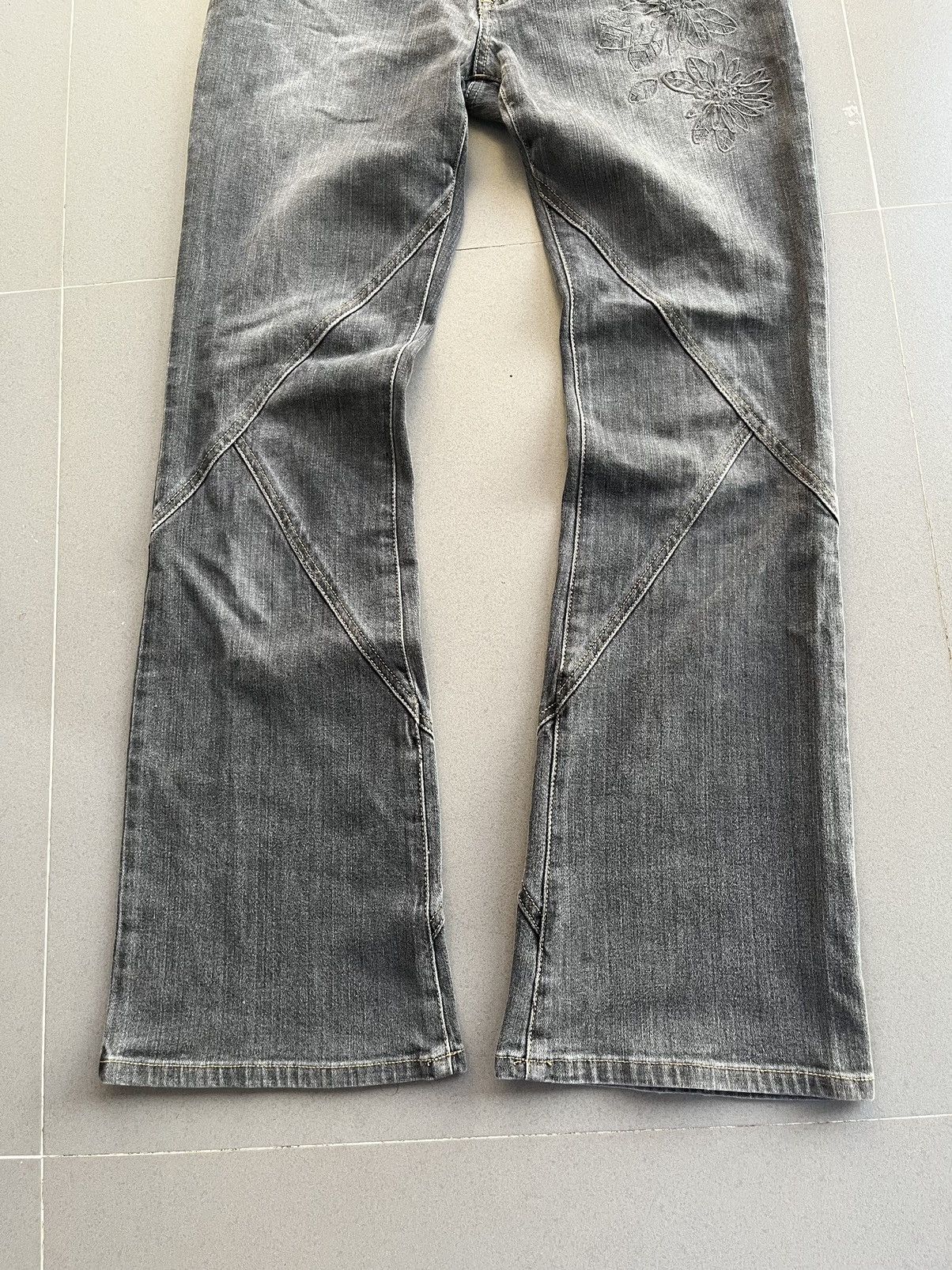 Tornado Mart Japanese Mer-Lassette Denim Flare Punk Style Boot Cut Pants Size US 29 - 6 Thumbnail