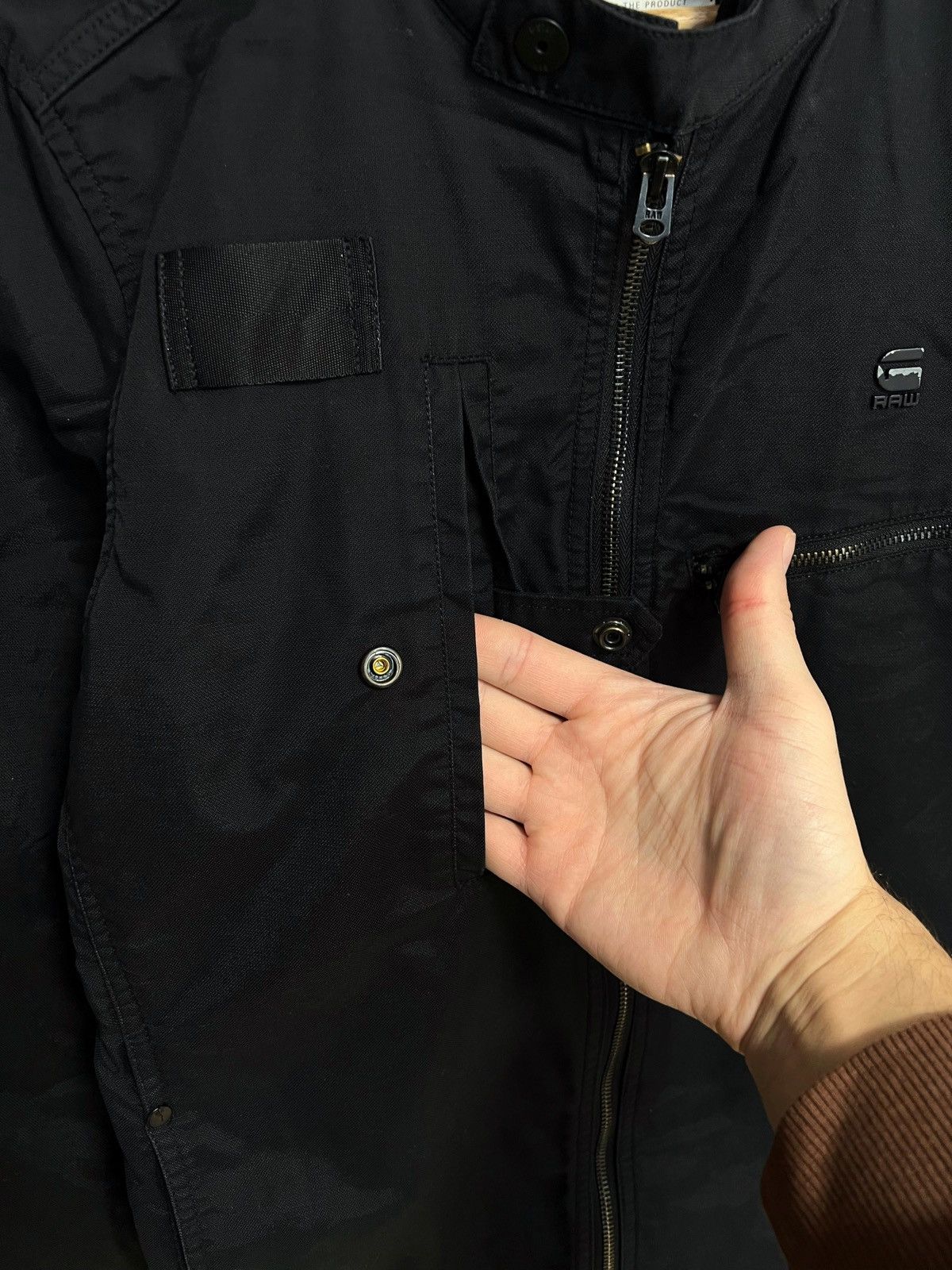 G-Star G-Star Raw Jacket Hamzer Biker Overshirt Cargo Zip Pockets Size US M / EU 48-50 / 2 - 5 Thumbnail