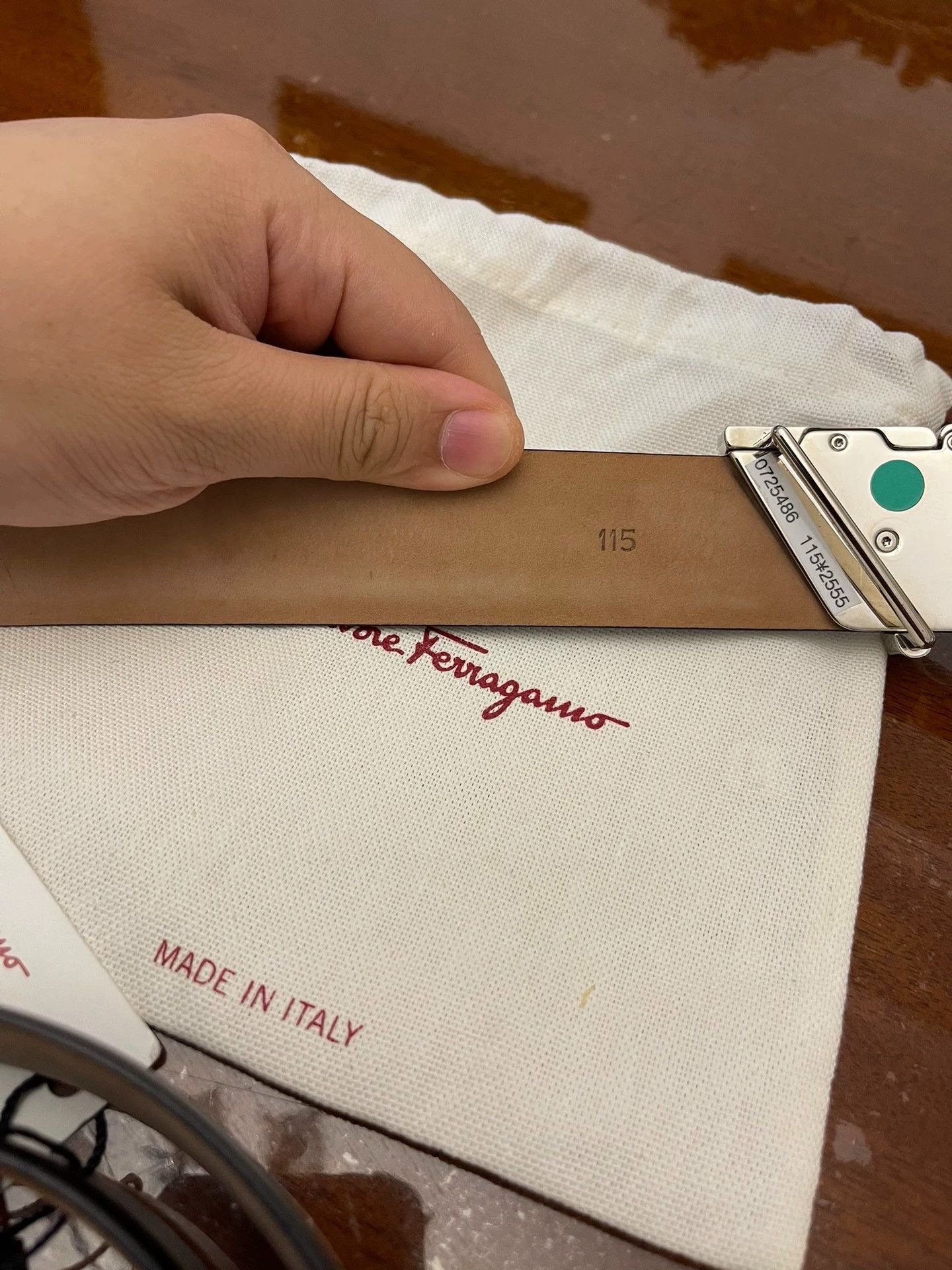 Salvatore Ferragamo Ferragamo 115 Genuine Leather Belt New Unused Dustbag Size ONE SIZE - 7 Thumbnail