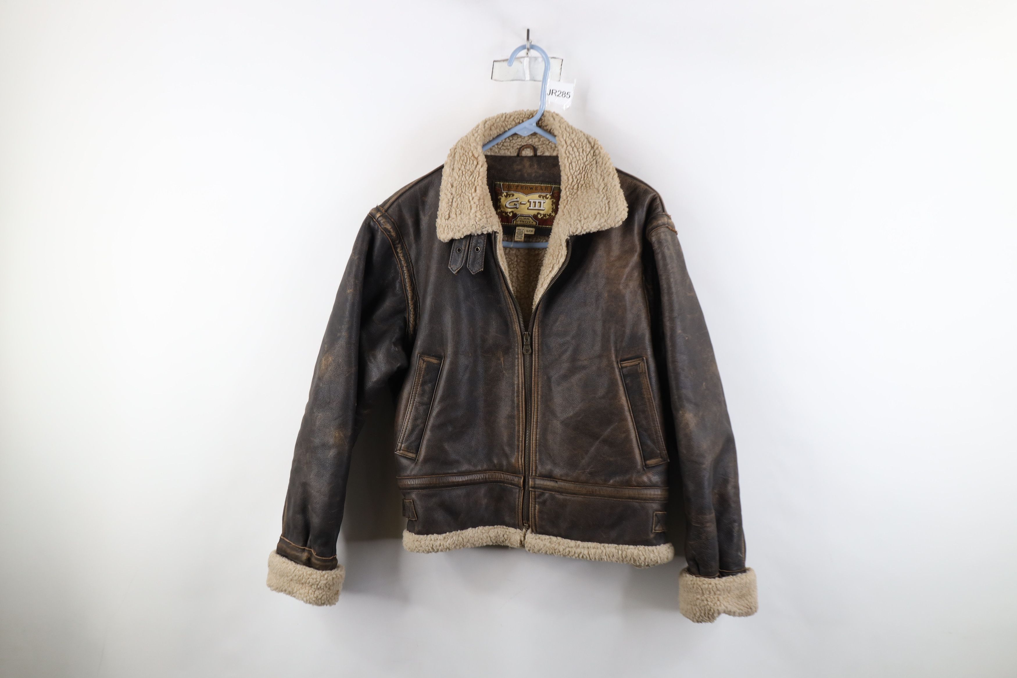 Vintage Vintage 90s Streetwear Lined Leather B3 Bomber Jacket Size S / US 4 / IT 40 - 1 Thumbnail