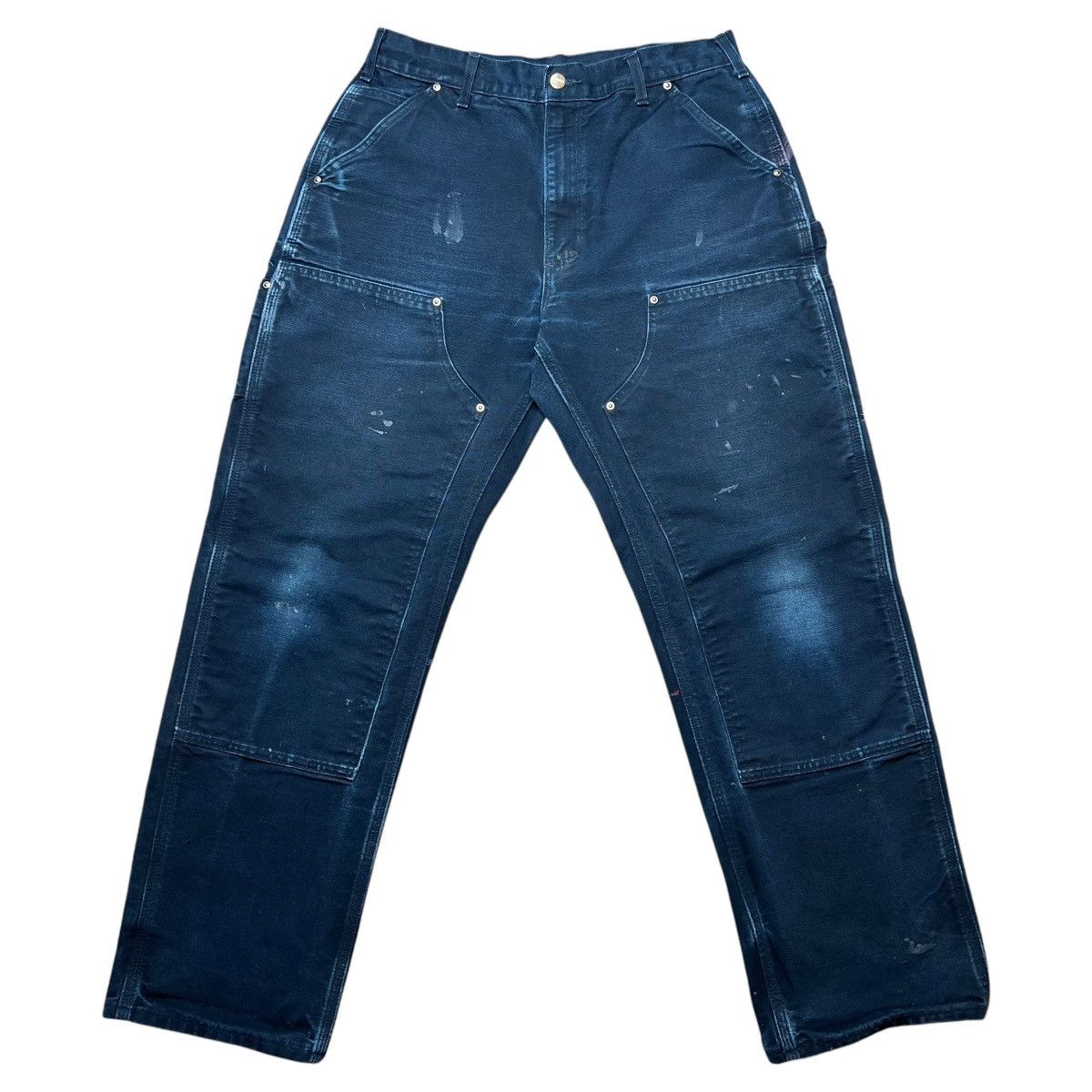 Carhartt × Vintage Carhartt Black Double Knee Carpenter Canvas Dungaree Pants Size US 31 - 1 Thumbnail