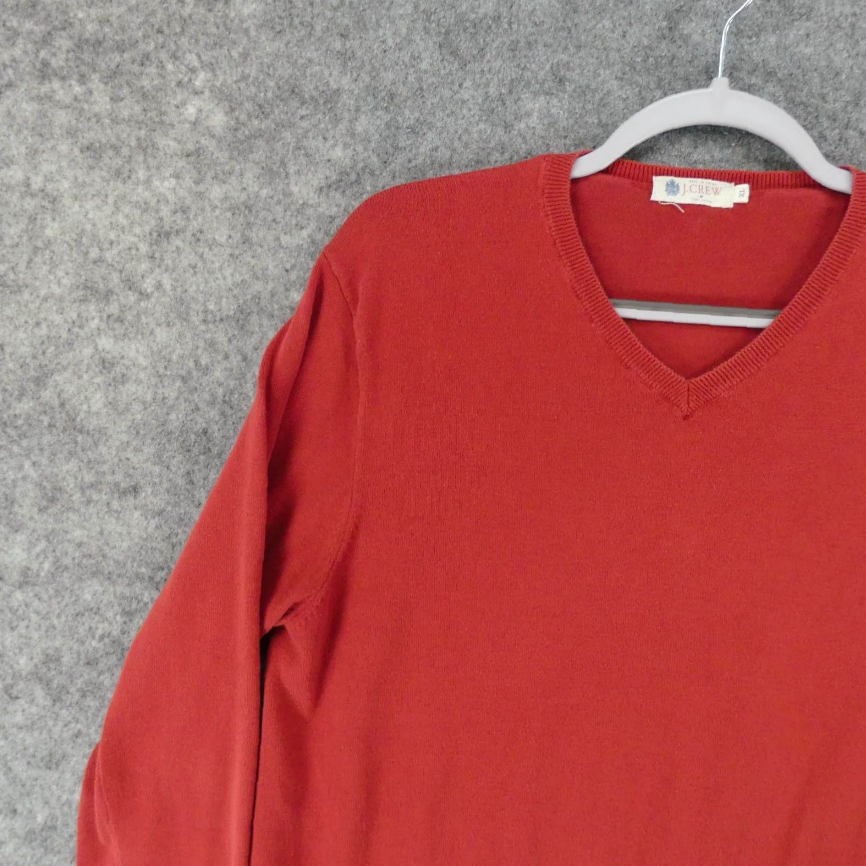 J.Crew J.CREW Sweater Mens XL Pullover Red V-Neck Casual Logo Size US XL / EU 56 / 4 - 3 Thumbnail